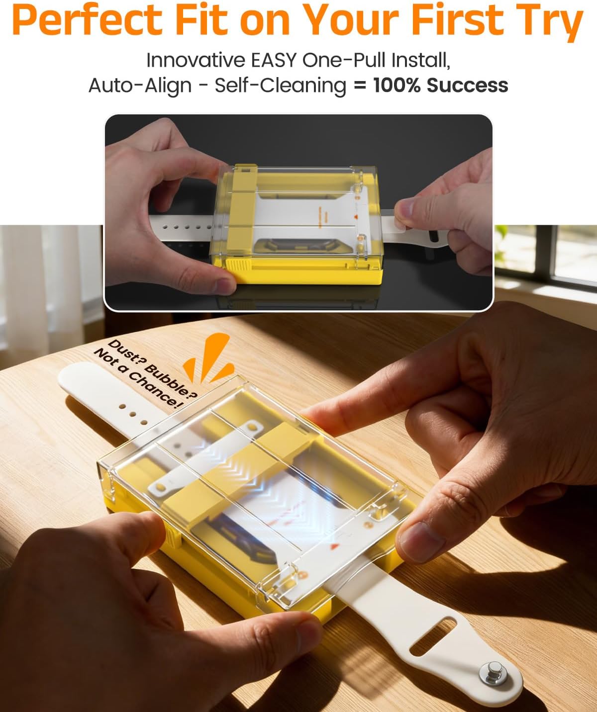 4 PACK 11 (2025) 10 46mm- EZ-GLAZ for Apple Watch Series Series Anti-Scratch,Self-Healing Soft EPU Screen Protector