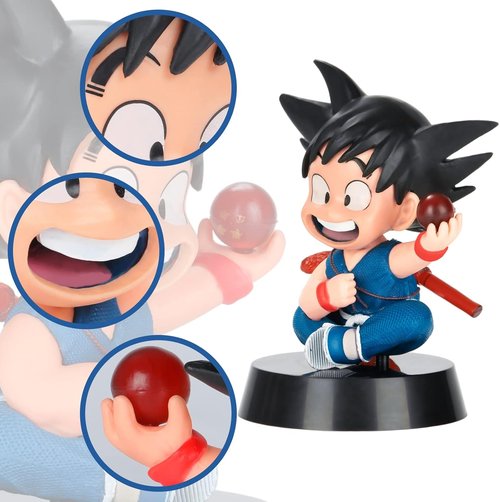 Lenporl DBZ Dragon Ball Action Figure - Goku with Crystal Stars & Transparent Base | Gift Box Included
