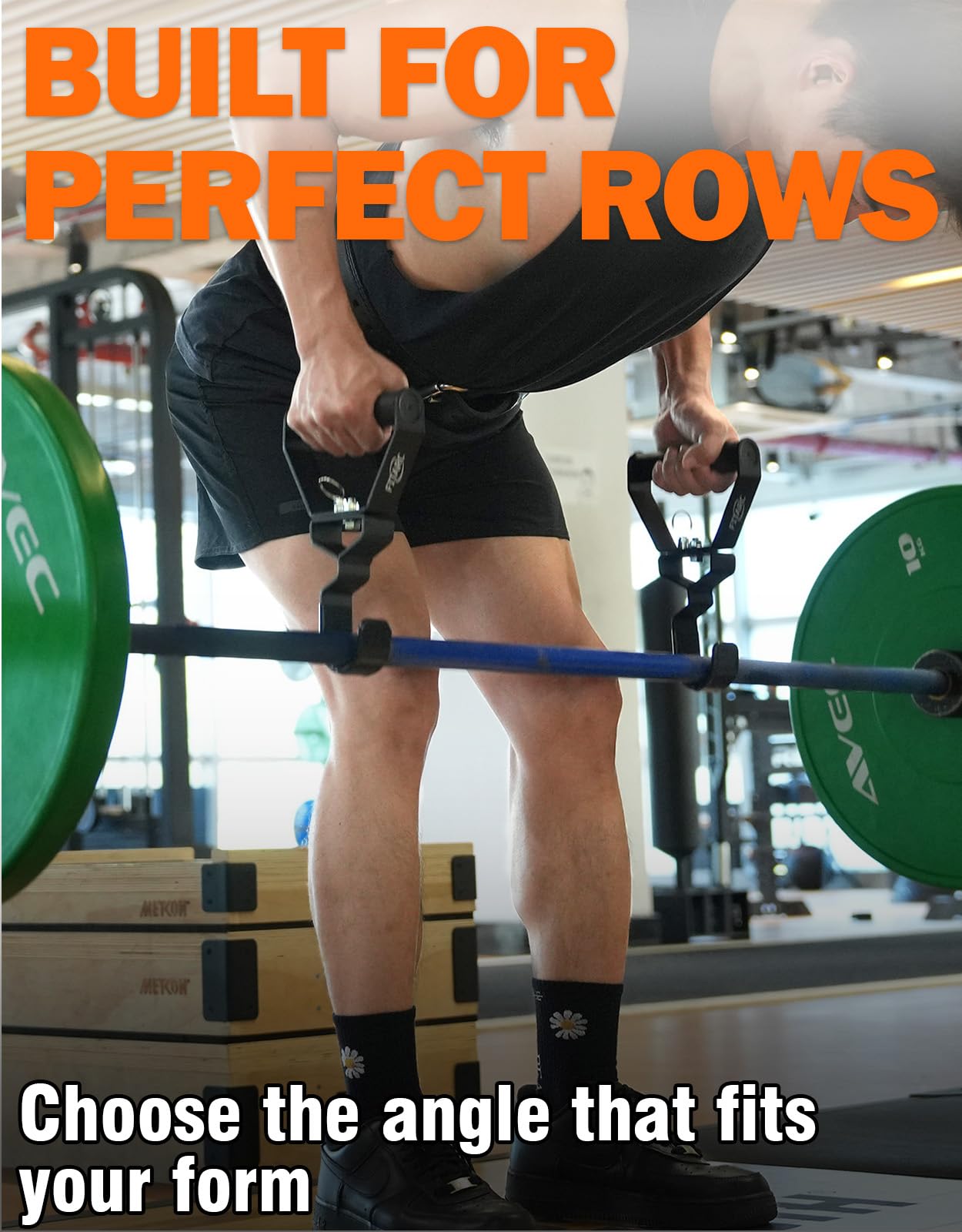 Fitarc Neutral Grip Pull Up Handles, Wrist Shoulder Elbow Friendly, 12 Angle Adjustable Lat Pulldown Handle Rowing Grips, 2Pcs, Patented