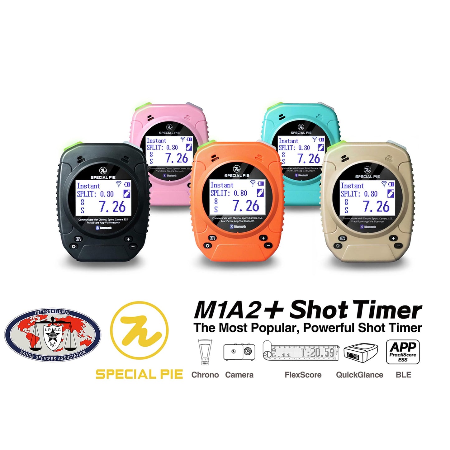 SPECIAL PIE Shot Timer for Shooting Competition- Connect with Big LED Score Display, Perfect for Shooting Competition & Shooting Club (Black)
