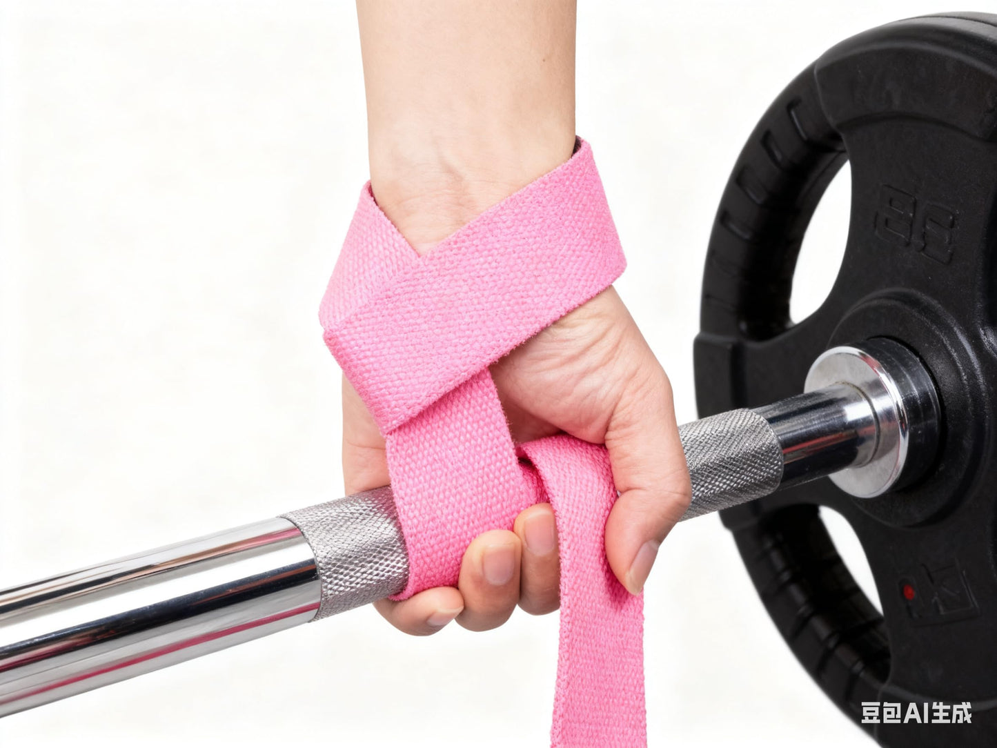 Wrist Straps for Weightlifting, 2 Pair Gym Pink Lifting Straps with Neoprene Padded Wrist Cushion, Weight Lifting Straps for Women Men, Deadlifts, Bodybuilding and Strength Training