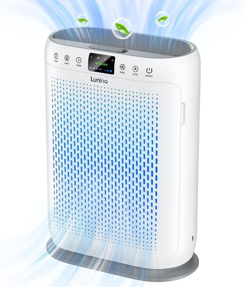 LUNINO H13 HEPA Air Purifier - Large Room Coverage Up to 2400 Sq.Ft | PM 2.5 Display & Aromatherapy Function