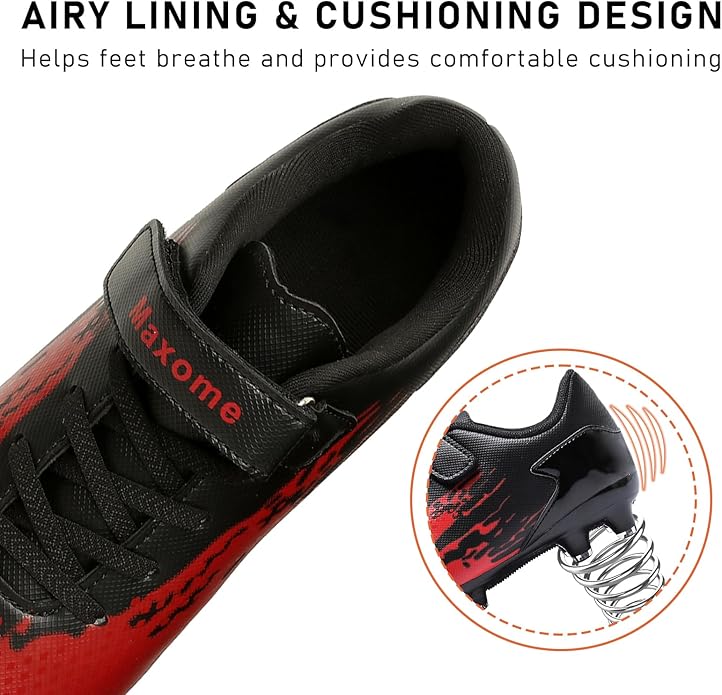Kids Soccer Cleats Boys Girls Athletic Outdoor Youth Football Shoes Running & Training Lightweight Baseball Shoes(Little Kid/Big Kid)