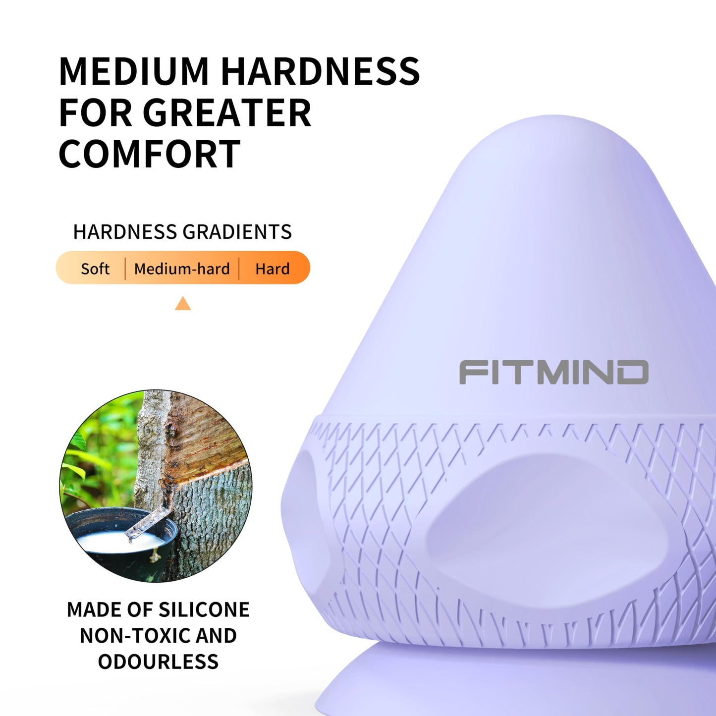 FITMIND Mountable Self-Massage Ball Handfree with Suction Cup,Deep Tissue Back Sore Muscle Knot Massager,Myofascial Release,Manual Massage Balls, Foot Plantar Fasciitis, Back Stress Relief - Purple