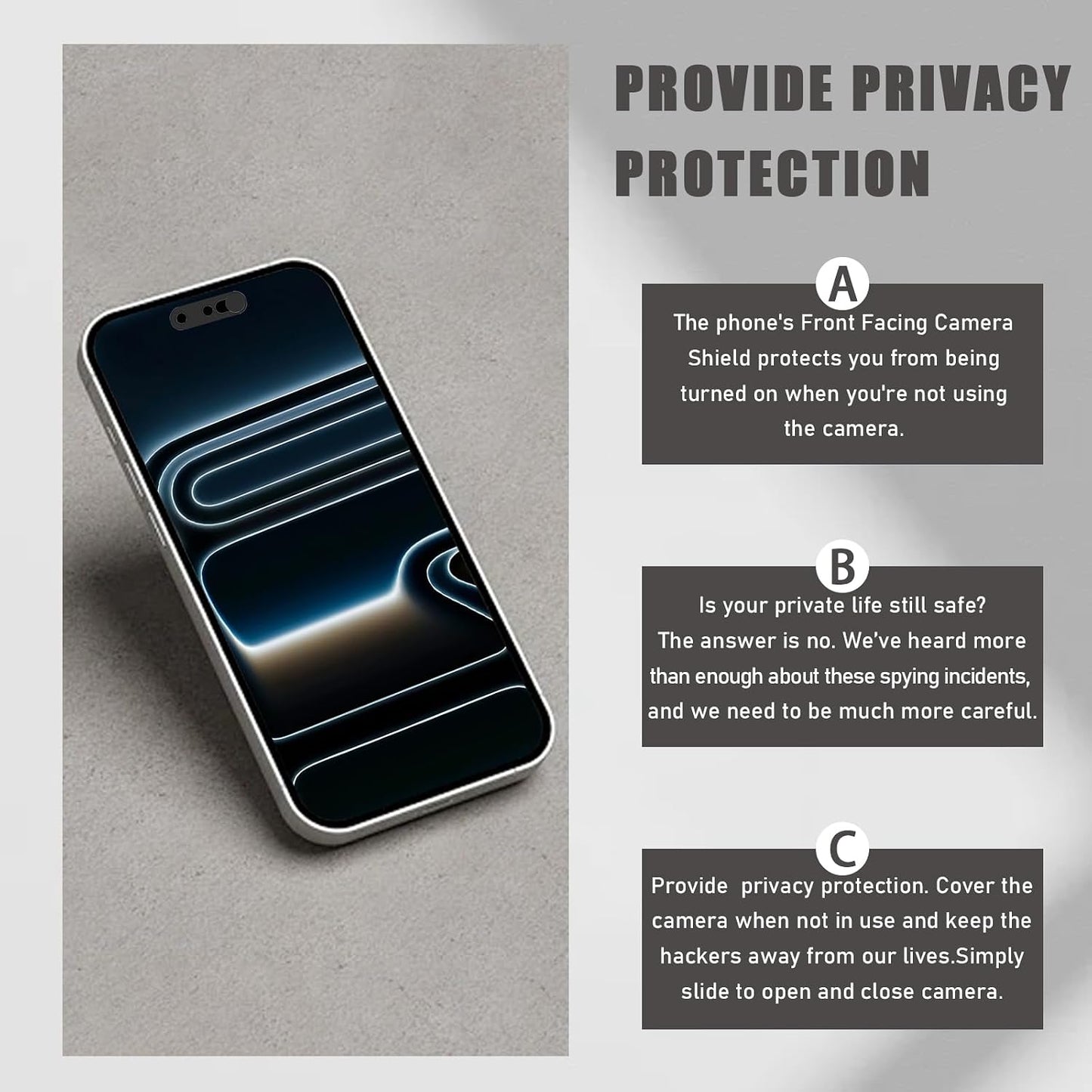 17 17 Pro/17 Air/17,Webcam Front Camera Cover Compatible for iPhone Pro Max/ Cover Protect Privacy and Security,Not