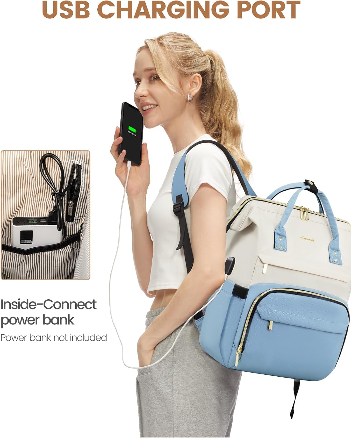 Backpack Backpacks Backpack 15.6-Inch LOVEVOOK Laptop for Women Fashion Business Computer Travel Bags Purse Doctor