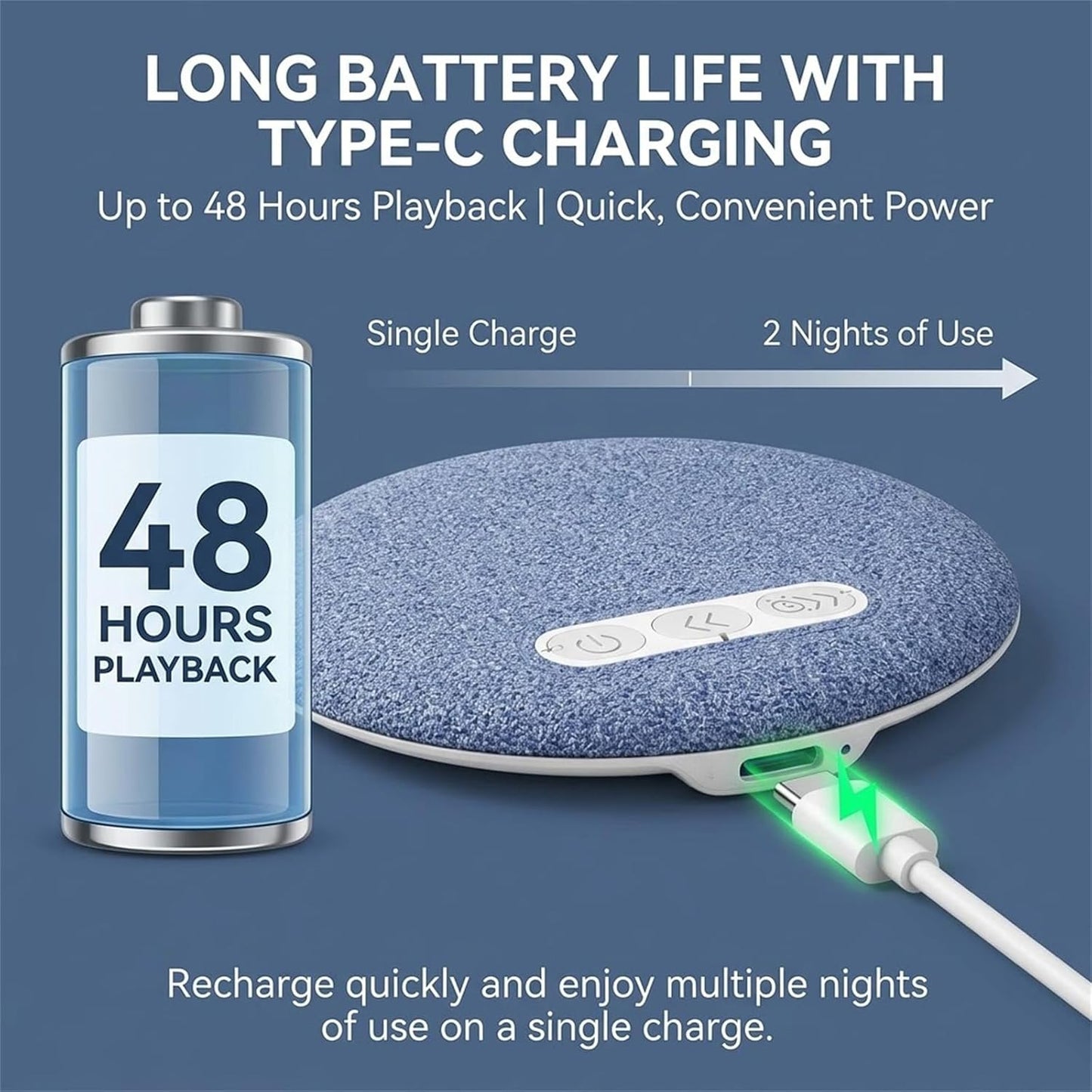 MENLINDIN 6.0 48h (2) Pillow Speakers for Sleeping, Ultra-Thin Bluetooth Pillow Speaker with Bluetooth - Bone