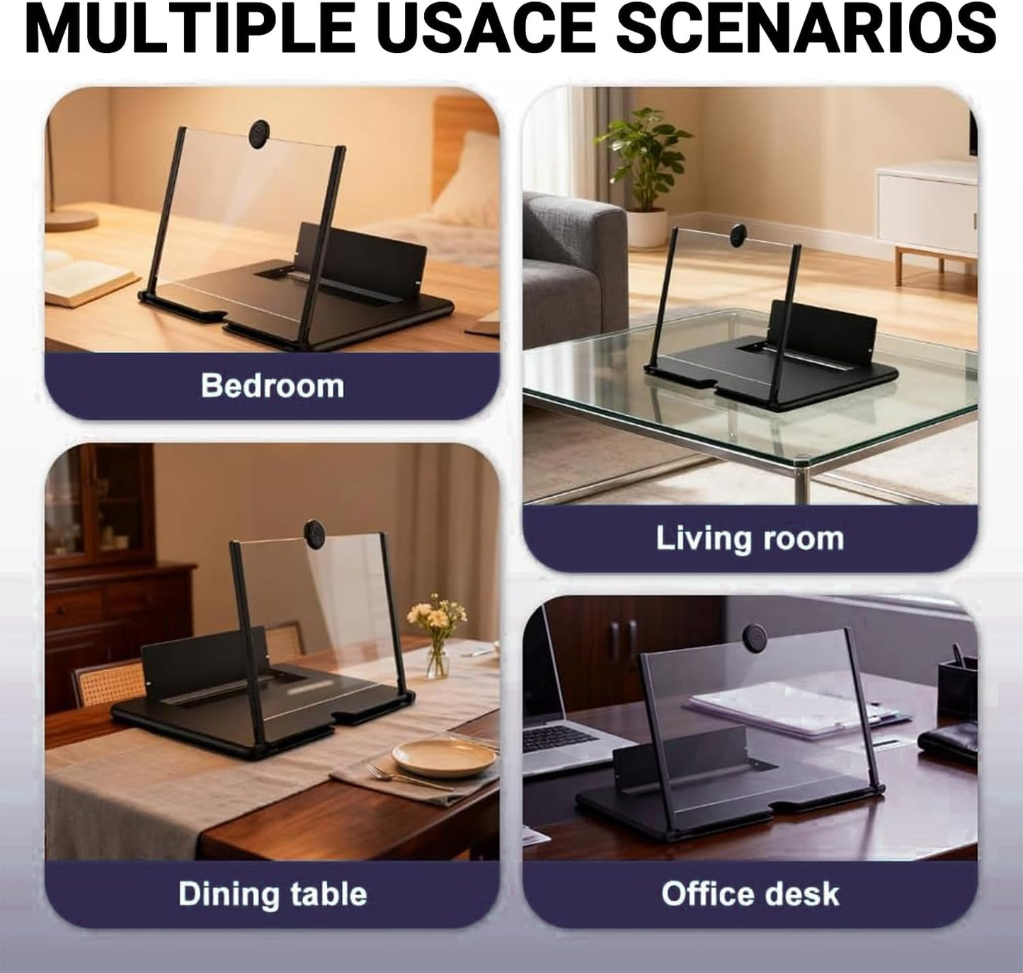 2026 3D 12inch) Screen Mobile Phone Magnifier, New HD Screen Expander, Portable Enlarger Movies Gaming Video,Foldable