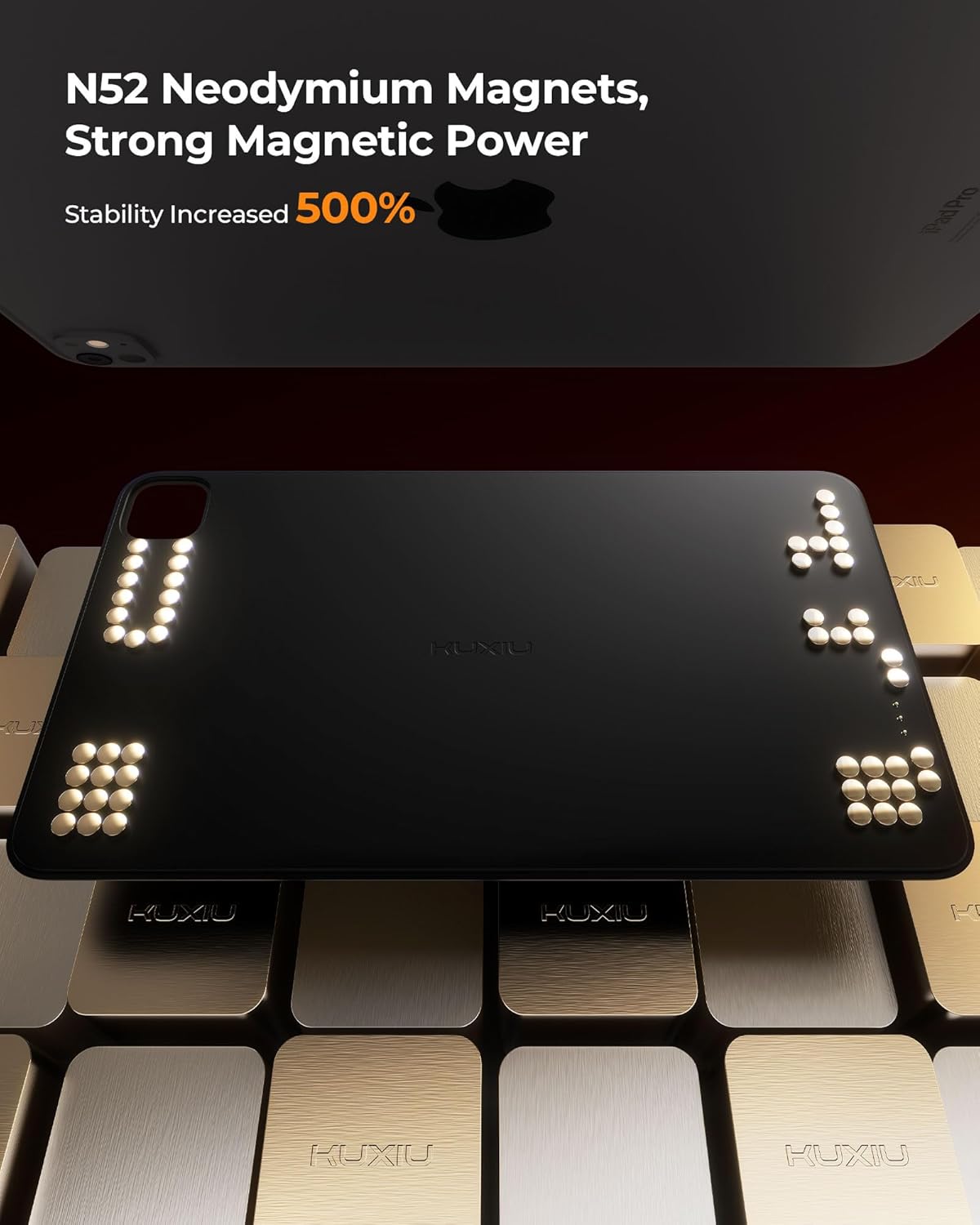KU XIU 11'' M4 [2024]Only, 2M KUXIU Magnetic Wireless Charging Car Headrest Tablet Holder for iPad Pro Tablet Car Back
