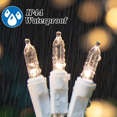Heyworld Slow Twinkle Lights, 20 Led Soft Twinkling Mini Christmas String Lights on White Wire Cord, UL Approved 7 Ft,Connect Up to 100 Sets, Indoor Outdoor Use, Warm White