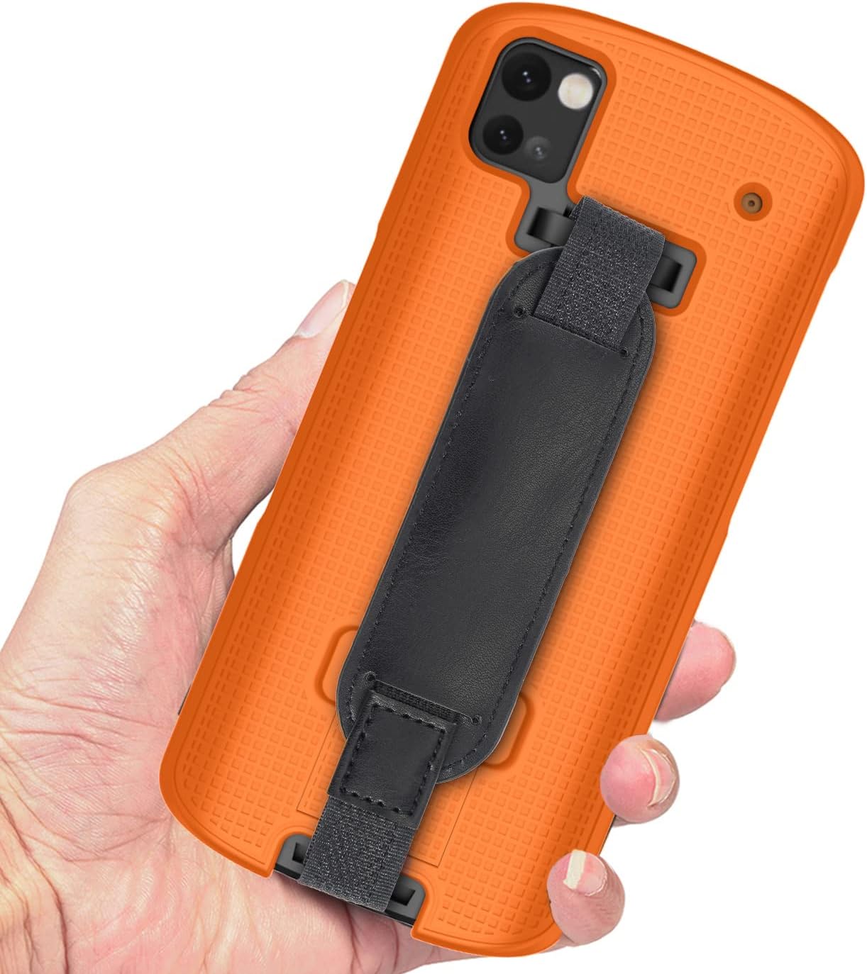 Nakedcellphone TC53 TC58 Case + Hand Strap Combo for Zebra Mobile Computer Scanner, Textured Slim Hard Shell Protector