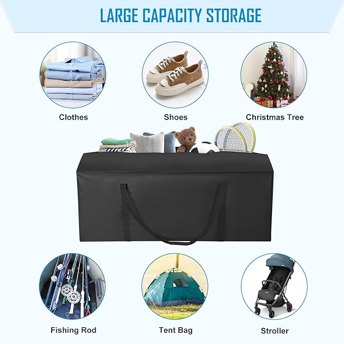 Sports Duffle Bag 36IN Extra Large Travel Duffel Luggage Bag with Upgrade 2-way Lockable Zippers, Durable & Water Resistant (36inch)