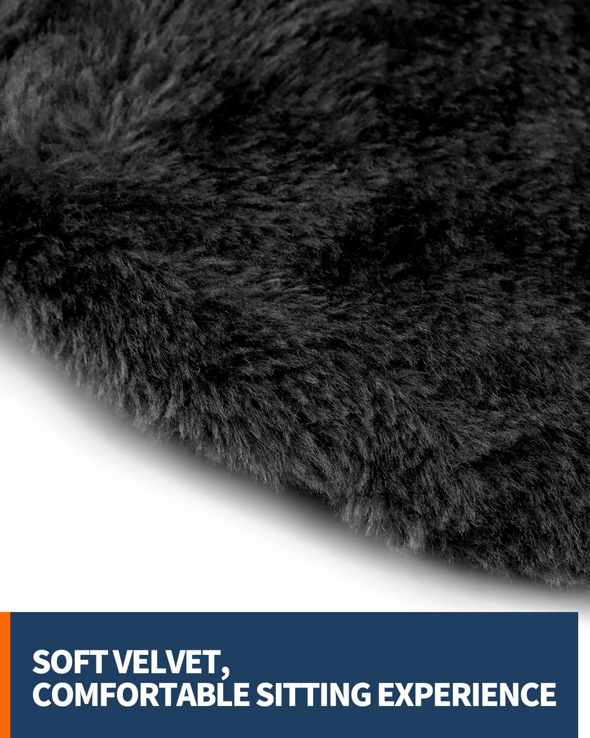 Skiennix Microfiber Toilet Lid Cover - Soft Velvet, Absorbent & Machine Washable | Fits Most Lids (Black)