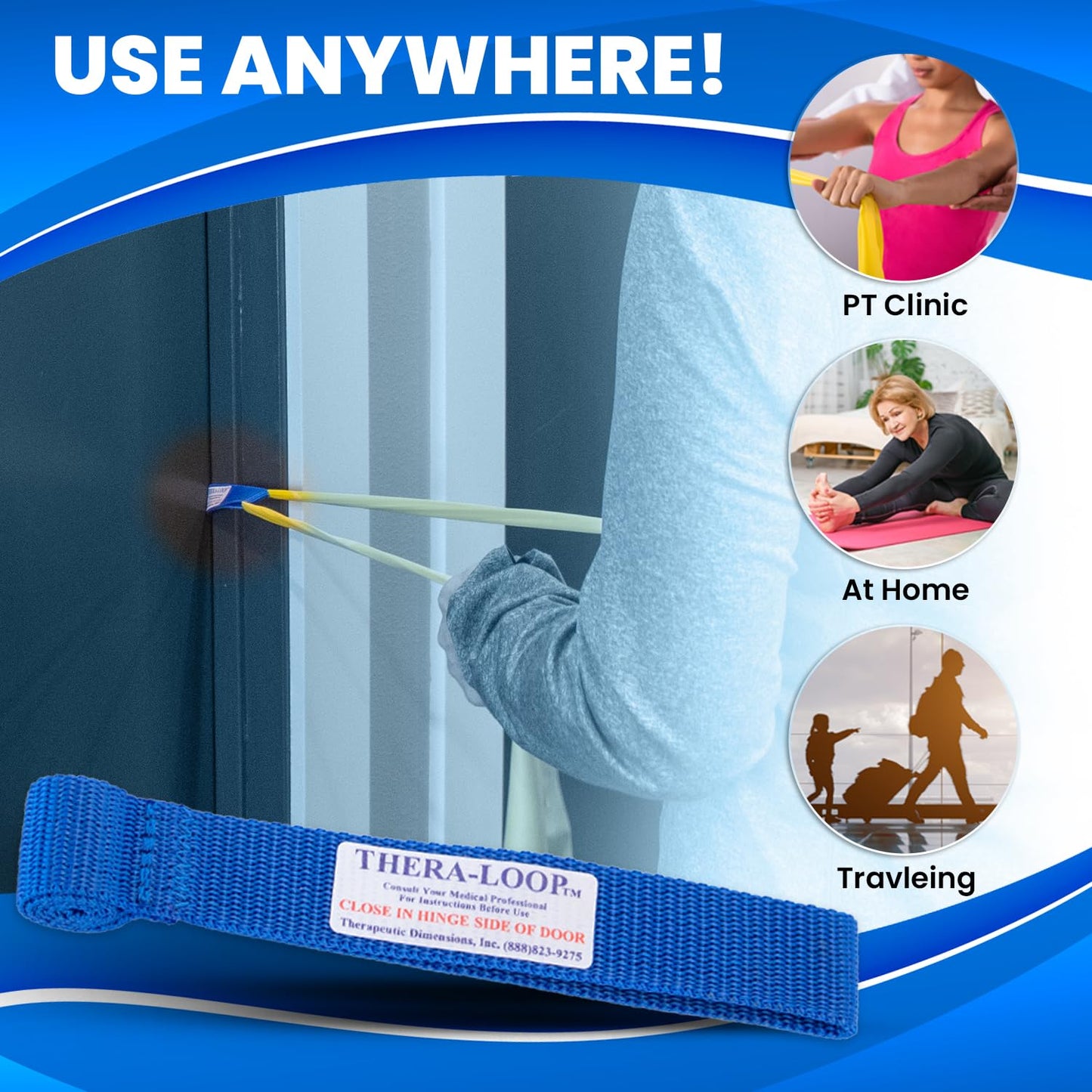 RangeMaster Thera-Loop Banding & Tubing Door Anchors │ Non-Slip │ Complements Exercise Bands or Tubes │ Great for Exercising and Strengthening Activities | Multi-Purposes Door Anchors | 50 pack