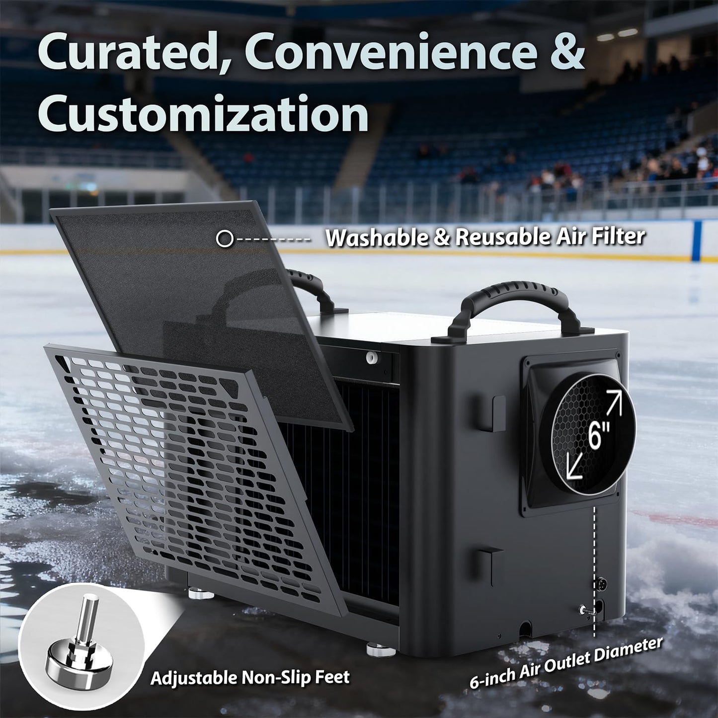Airzentti 155 Pints Commercial Dehumidifier for Basement with Pump and Drain Hose, Large Space Dehumidifier for Crawl Space, Attic, Garage, Home, Industrial, Water Damage, Auto Defrost, Energy Star