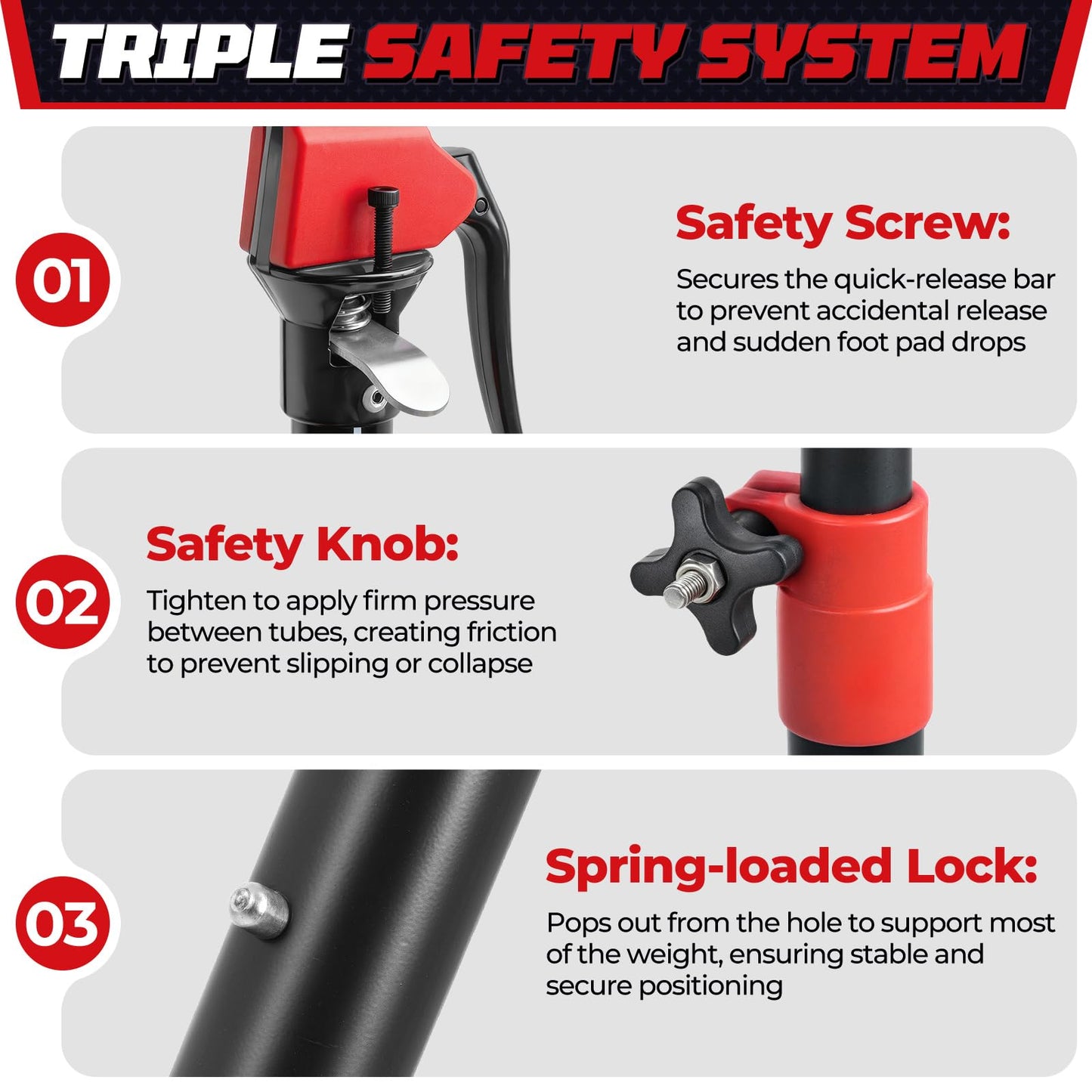 XINQIAO Cabinet Jacks for Installing Cabinets, Heavy Duty Third Hand Tools Adjustable Support Pole from 49.2 in to 114.2 in, 4 PCS