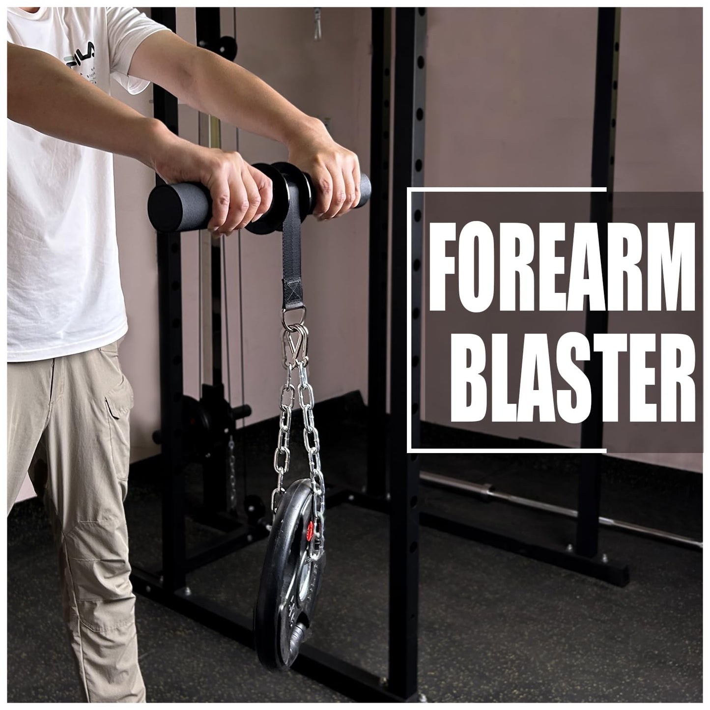 KORIKAHM Forearm Strengthener Roller, Dia: 2.2" Forearm Workout Equipment with Thick Handle, Wrist Roller, Forearm Blaster for Wrist and Arm Grip Strength Trainer (Fat Wrist Roller)