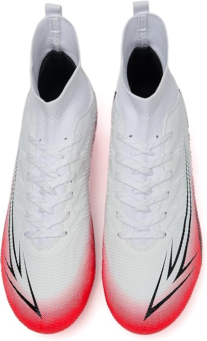 Men's High Top Soccer Shoes FG Long Spikes Adult Football Shoes Lightweight Professional Athletic Training