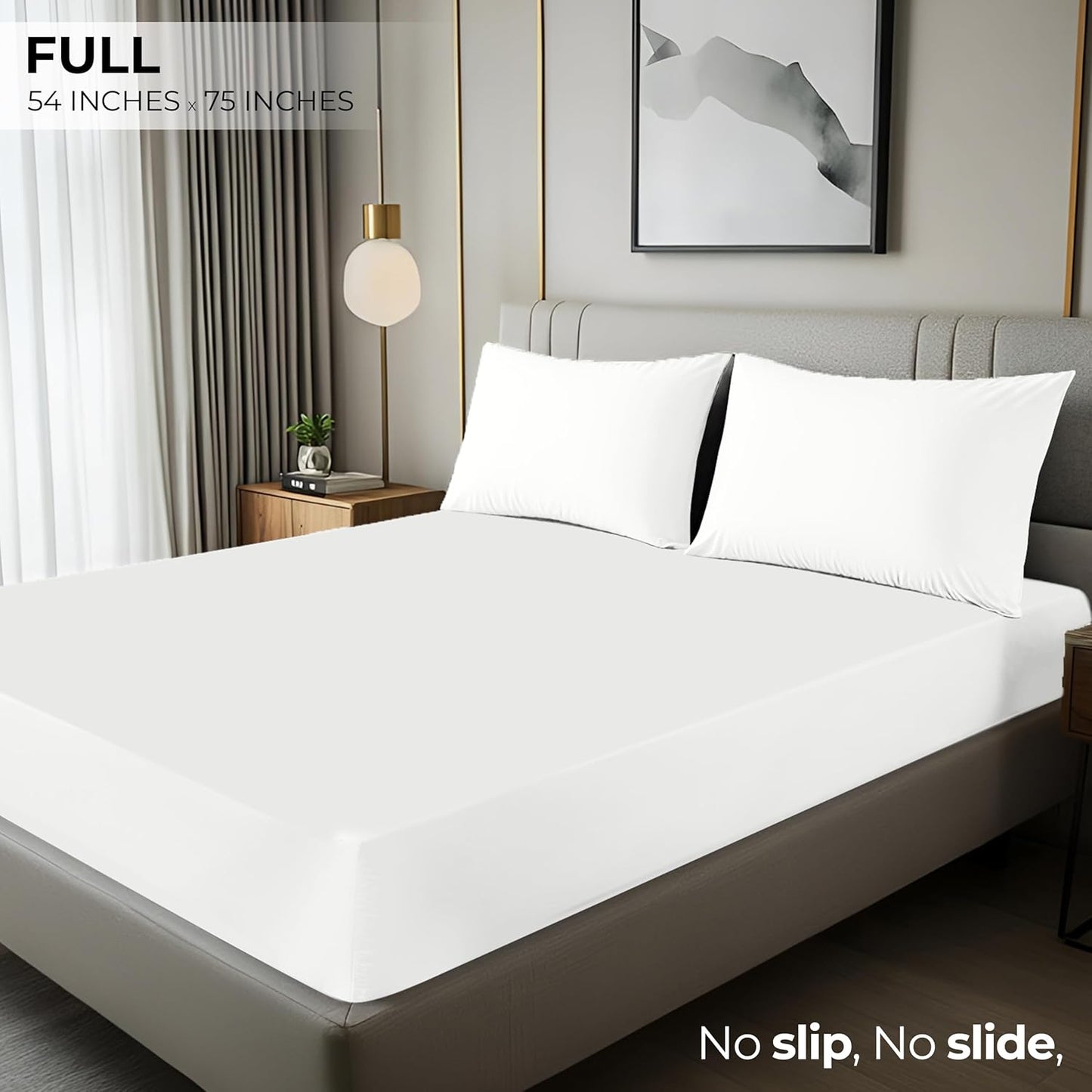 Utopia Bedding Full Fitted Sheet - Deep Pocket Soft Microfiber - Fade Resistant & Easy Care - White