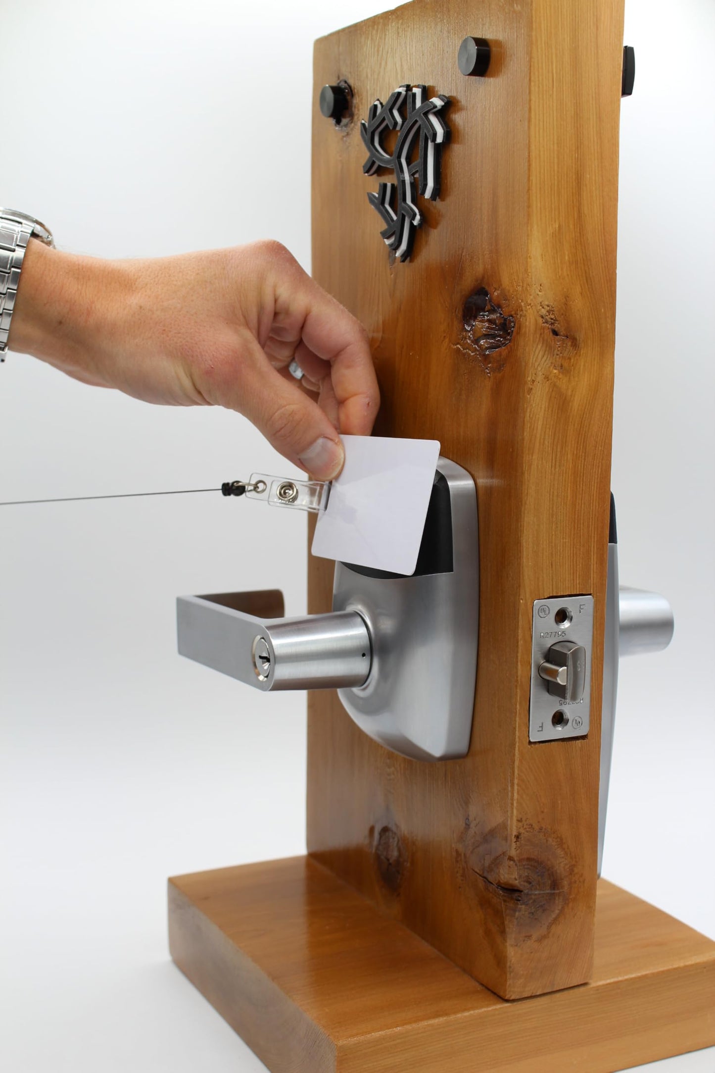 RFID Commercial Lever Door Lock, Access Control System App, Includes 2 NFC keycards (Right-Hand)