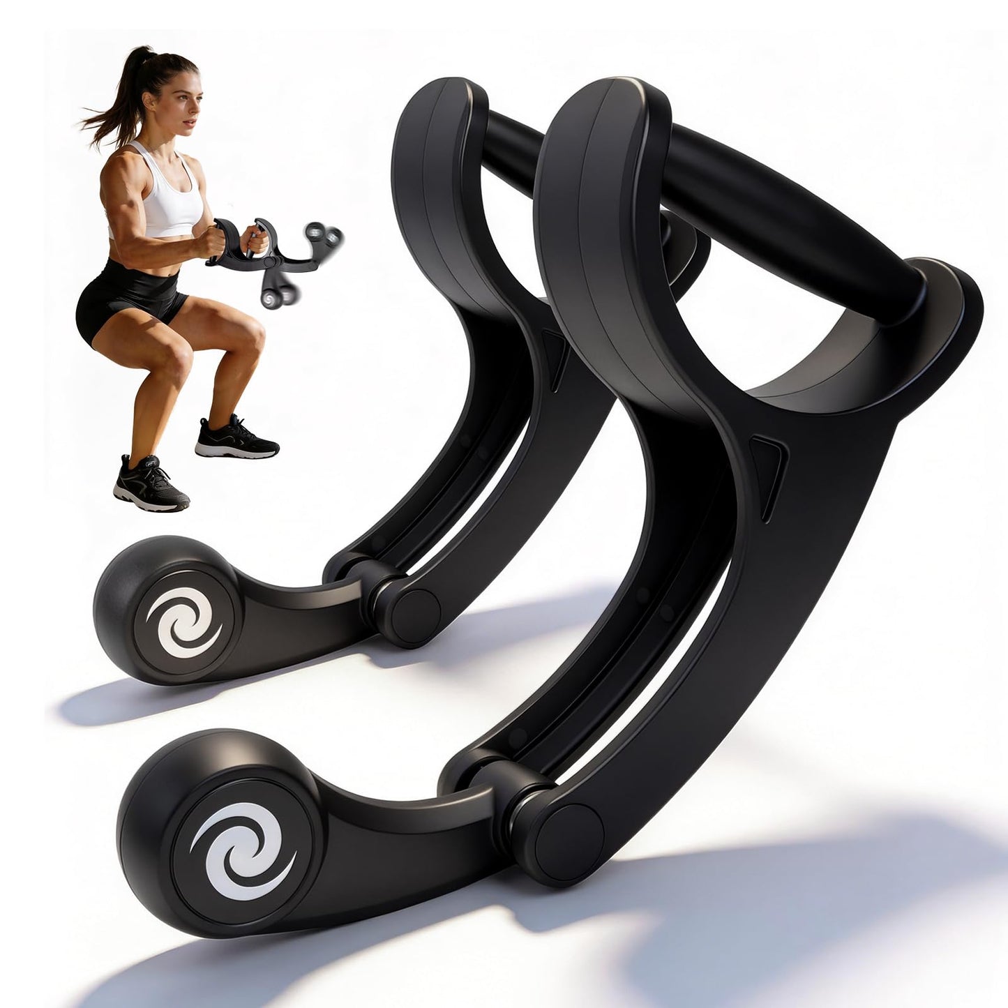Rotating Ropeless Battle Rope, Weighted Cordless Battle Ropes for Home Gym with Quiet Bearings, Portable Battle Rope Sticks for HIIT, Cardio, Strength Training, Fitness Equipment for Men & Women(2PC)