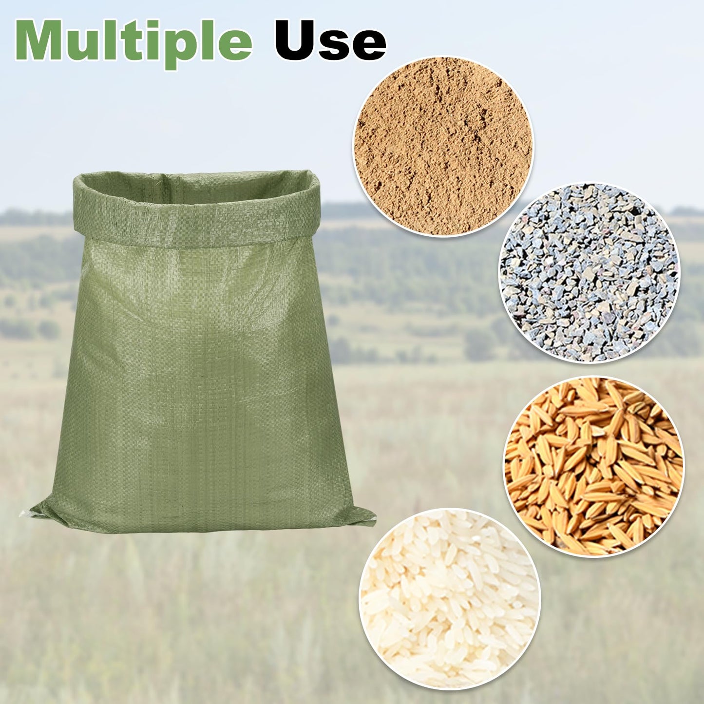 PATIKIL Heavy Duty Sand Bags, (15.8"x19.7", Gray) (10 Pcs), Empty Sandbags Woven Polypropylene Sandbags Sand Bags Suit for - Flooding Weight Construction Earth Bag Homes