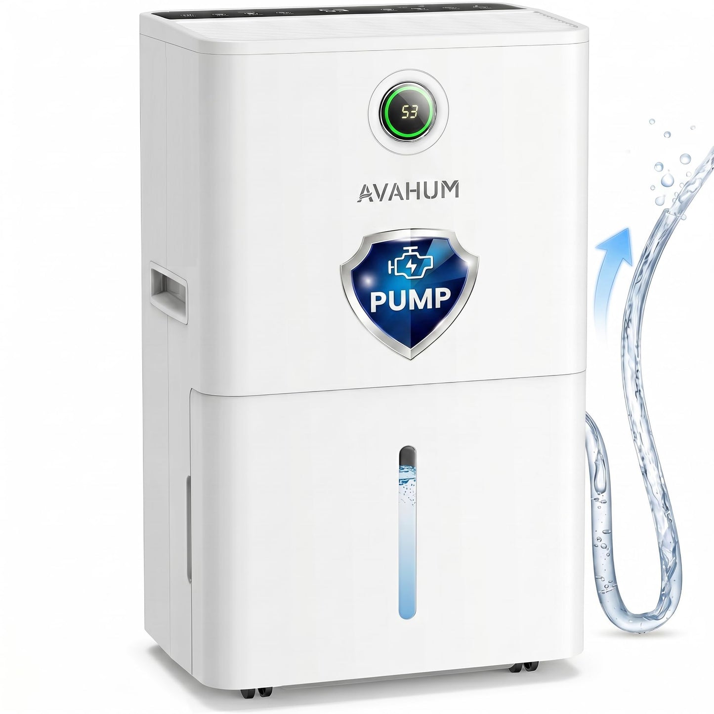 150 Pint Dehumidifier for Basement with Pump,Commercial Dehumidifier with Drain Hose for Home,Industrial and Large Rooms up to 7000 Sq.Ft Quiet, 2.1 Gal Tank, 3 Modes & 2 Fan Speeds
