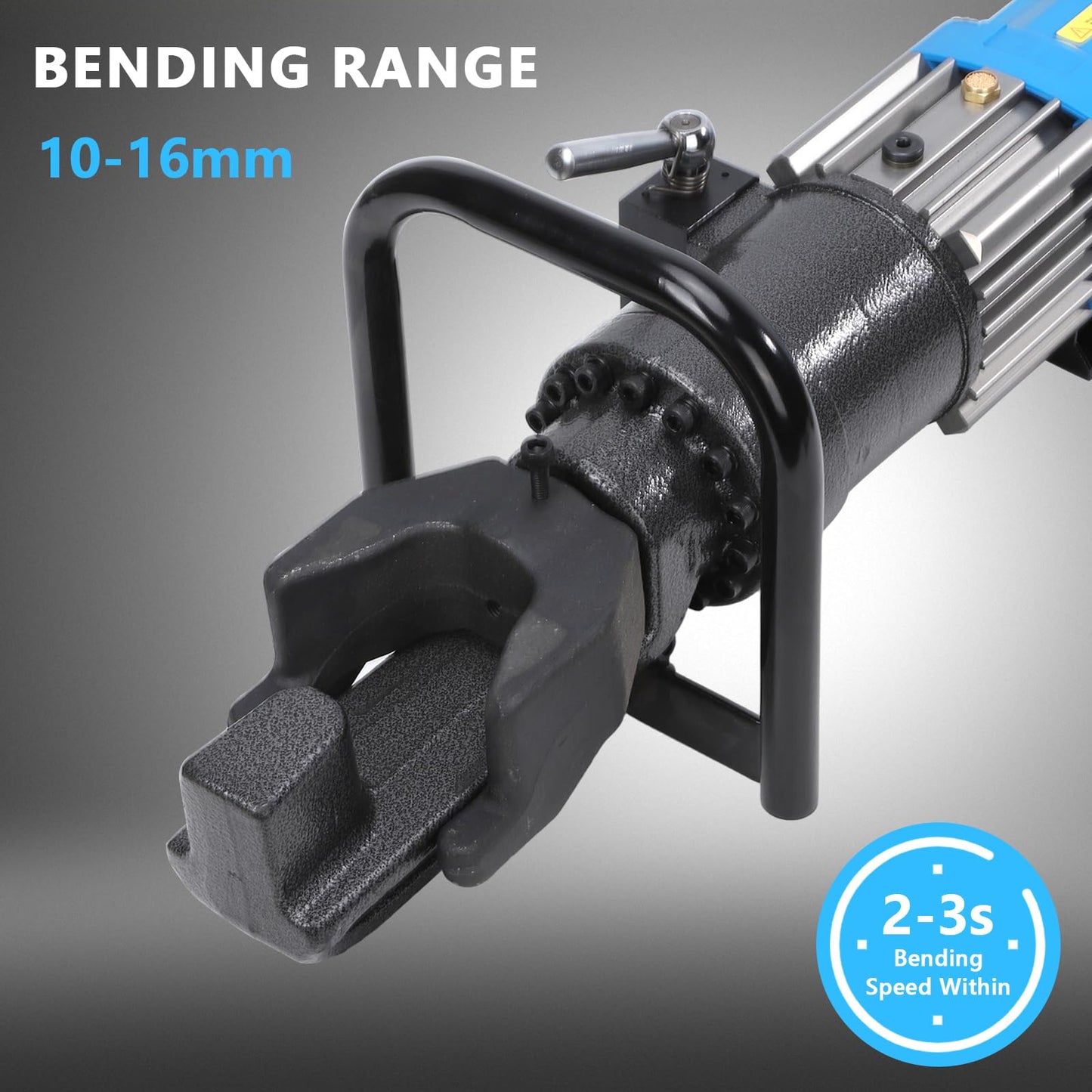 5/8 Inch Electric Rebar Bender 1400W Rebar Bender 110V Hydraulic Rebar Bending Machine 2s Fast Bends for 5/32’’ to 5/8’’ (10–16mm) 60Hz Electric Rebar Tool for Construction & Roadwords Use(HRB-16)