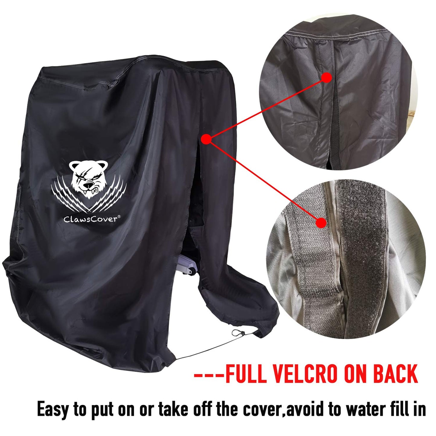 ClawsCover Folding Treadmill Cover Waterproof Dustproof Running Machine Cover Exercise Workout Equipment Protective with Windproof Drawstring and Air Vents Fits for Home Gym Indoor Outdoor