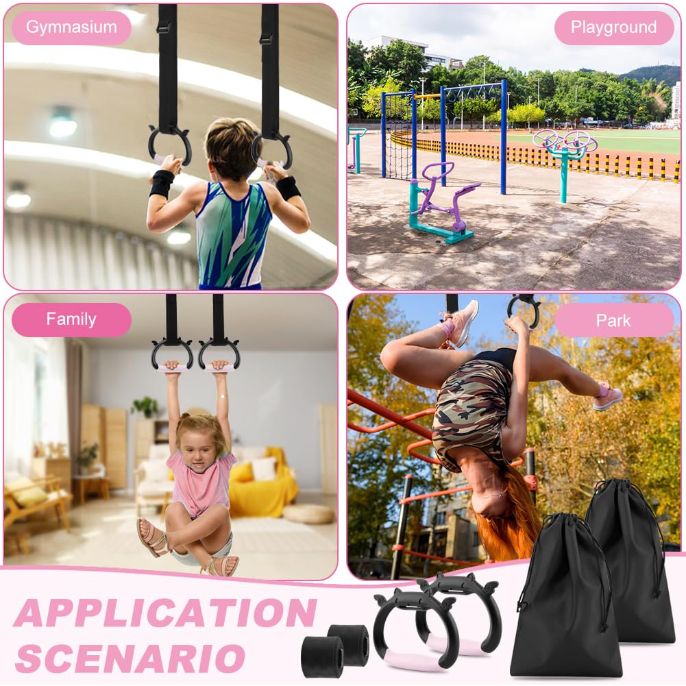 Zornaveli ‌Gymnastic Rings with Adjustable Straps, Heavy Duty 550lbs - Home Gym Equipment, Non-Slip Pull Up Rings for Workout, Strength Training Fitness Ring with Carry Bag‌