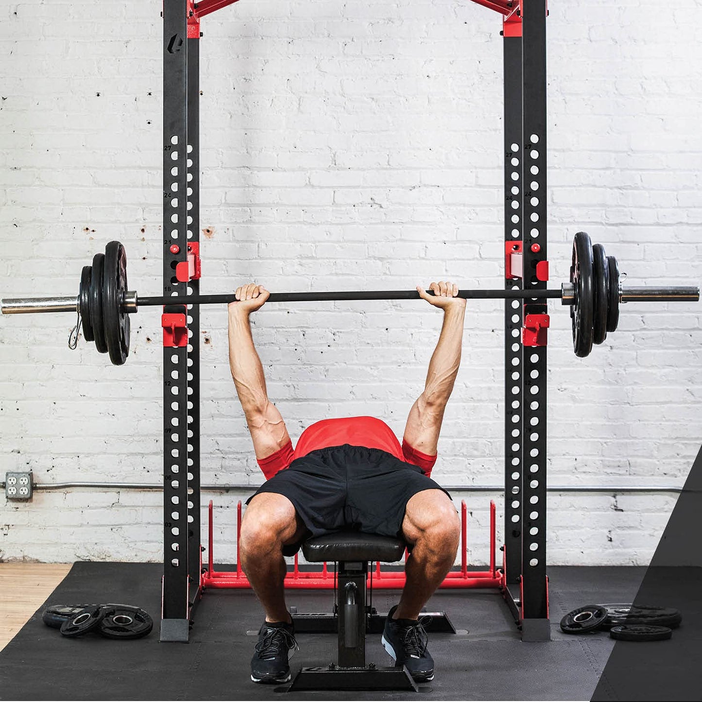Lifeline Fitness Rubber Grip Plates For Olympic Barbell - 2" Weight Plates for Home or Gym - Strength Training Single Plates - 2.5/5/10/25/35/45 LB Options