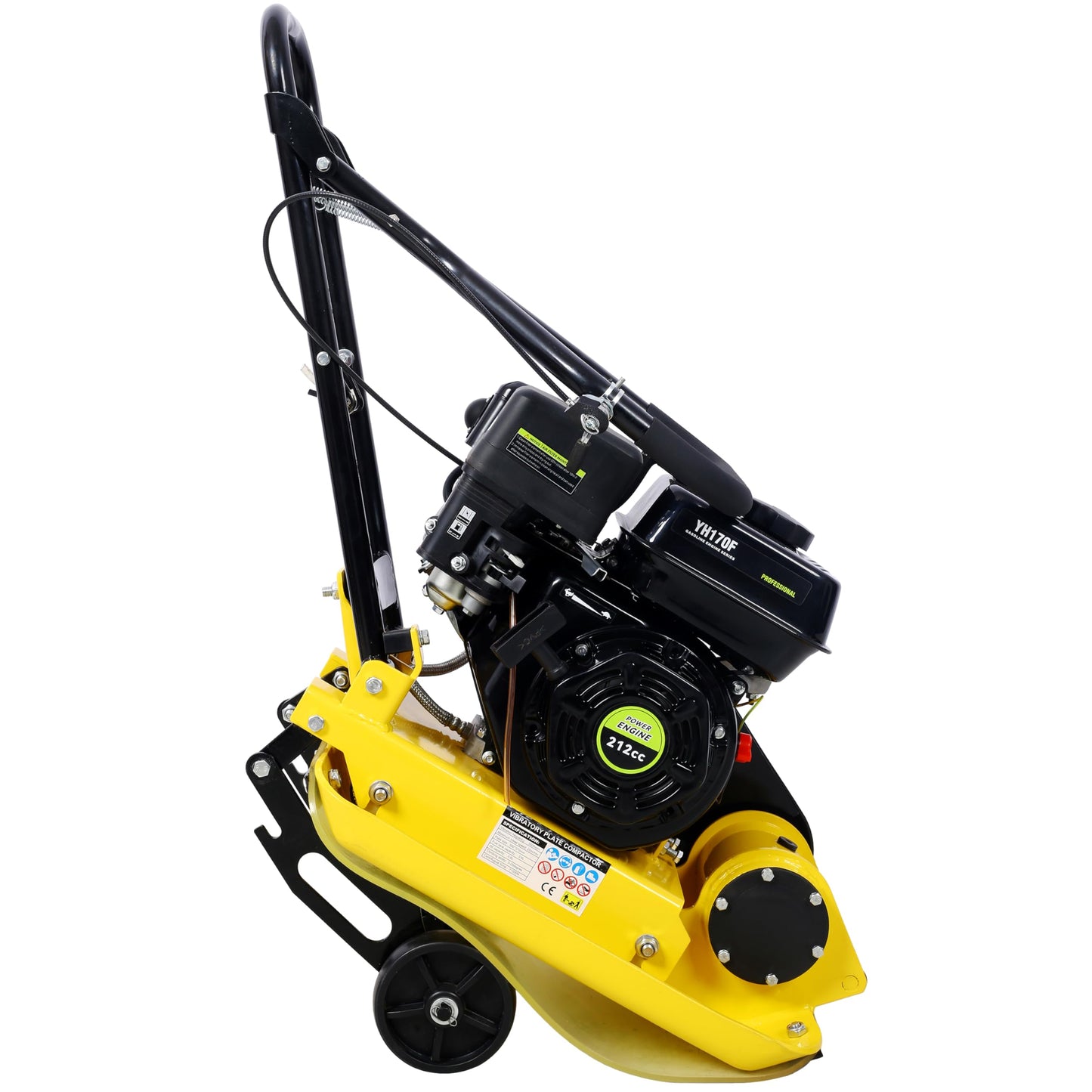 7.0HP Plate Compactor, 212CC Gas Engine, Vibratory Compaction Tamper, 20 x 14 in Plate Power Jumping Jack Tamper, 5500 VPM Pavement Compactor for Walkways, Asphalts, Paver Landscaping