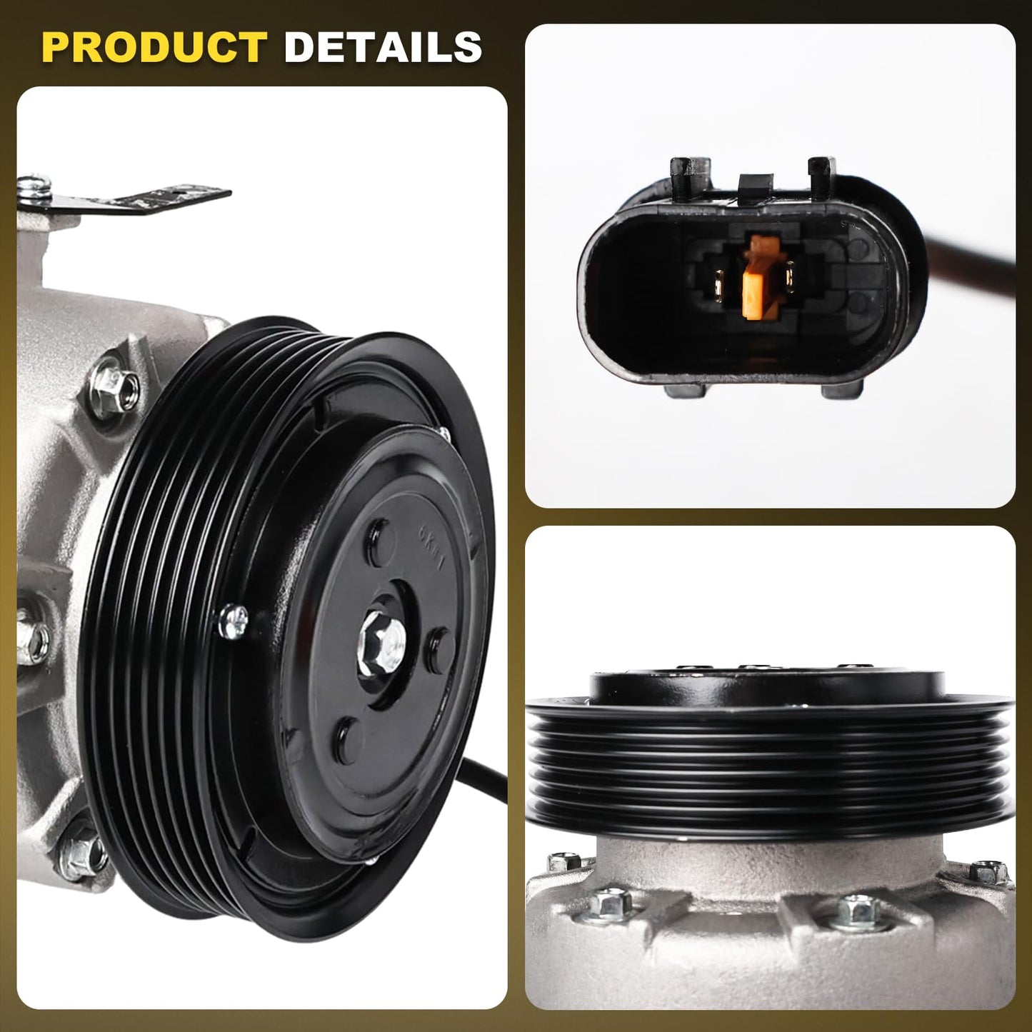 GIVEMER CO11218C 178317 Air Conditioning AC Compressor with Clutch Compatible with Hyundai Sonata 2.0L 2.4L 2011-2014, Kia Optima 2.0L 2.4L 2011,Replaces 977013R000, 4716044, 10A1086, 890174