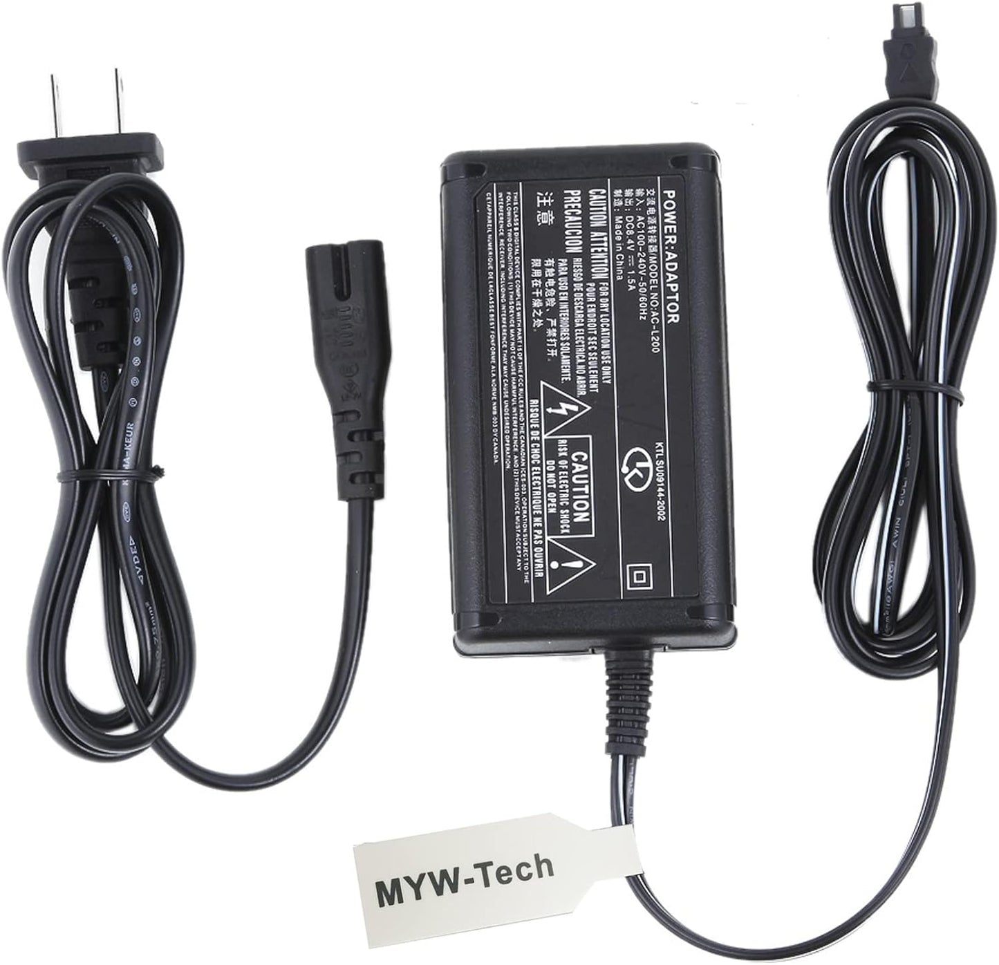 MYW-Tech CCD-TRV75 AC DC Adapter Charger for Sony (NOT fit Other Models) Handycam Camcorder Video Camera Recorder DC