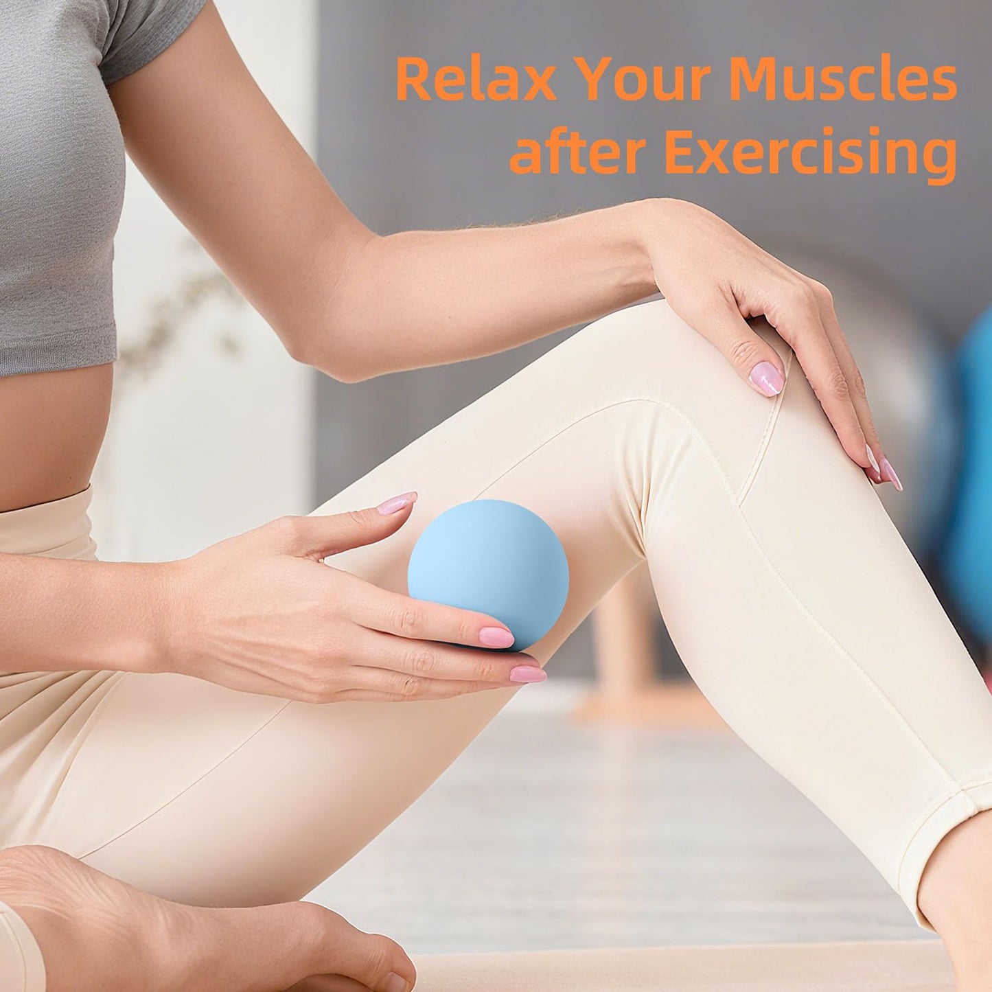 Massage Lacrosse Balls for Myofascial Release, Trigger Point Therapy and Yoga Therapy, Foot Massage Ball to Relieve Plantar Fasciitis Blue