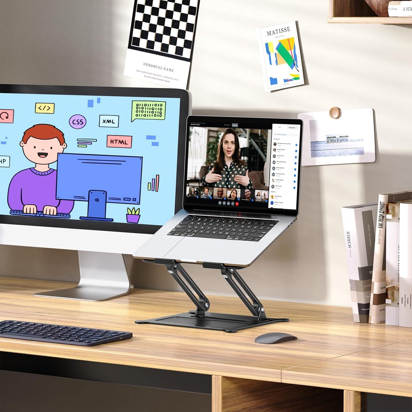Urmust 10-15.6"(Black) Laptop Notebook Stand Holder Adjustable Laptop Stand Portable Computer Riser Compatible