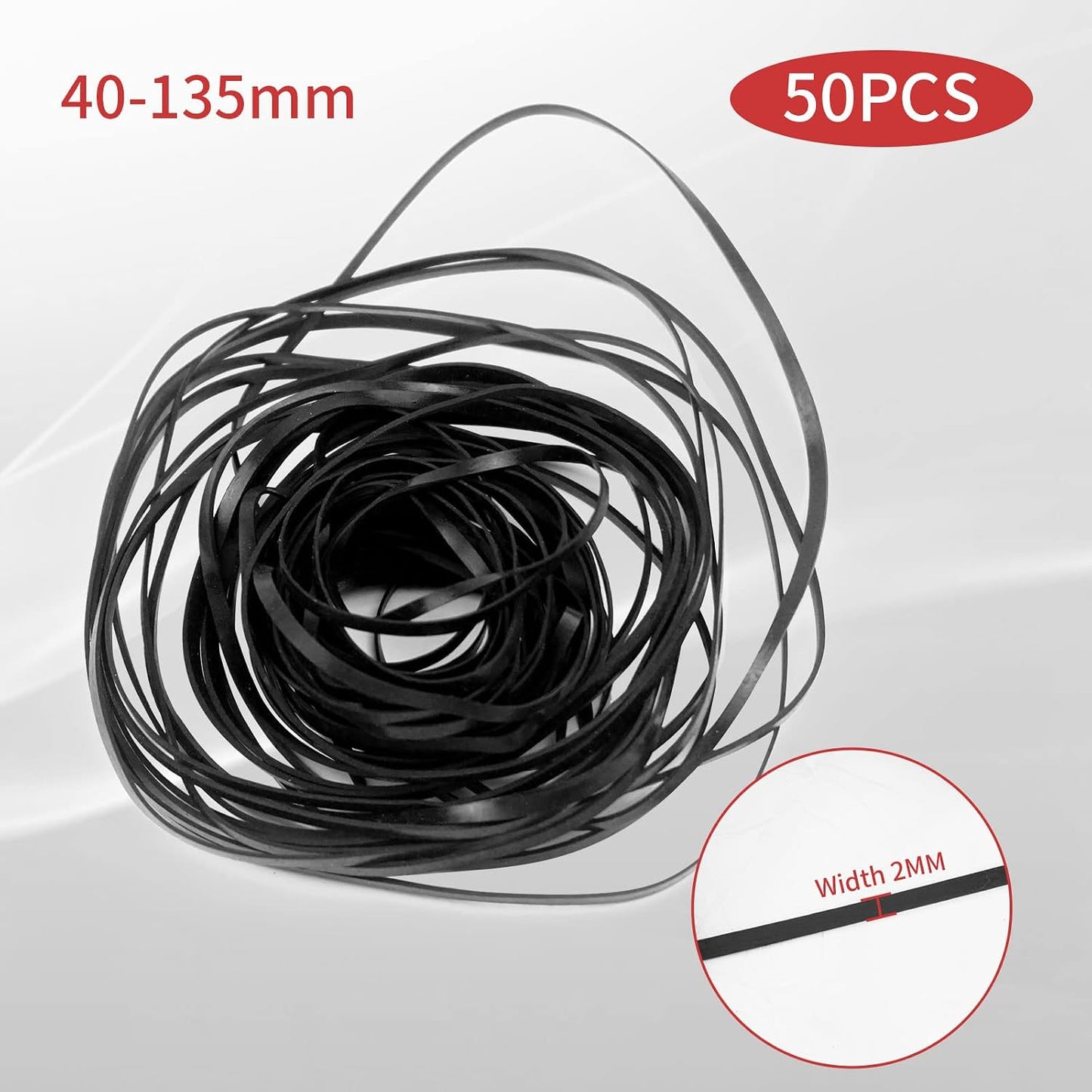 Cassette Cassette 40-135 MM (50PCS) 4MM) Recorder Rubber Belt - Recorder Repair Maintenance Mix Flat Tape Machine