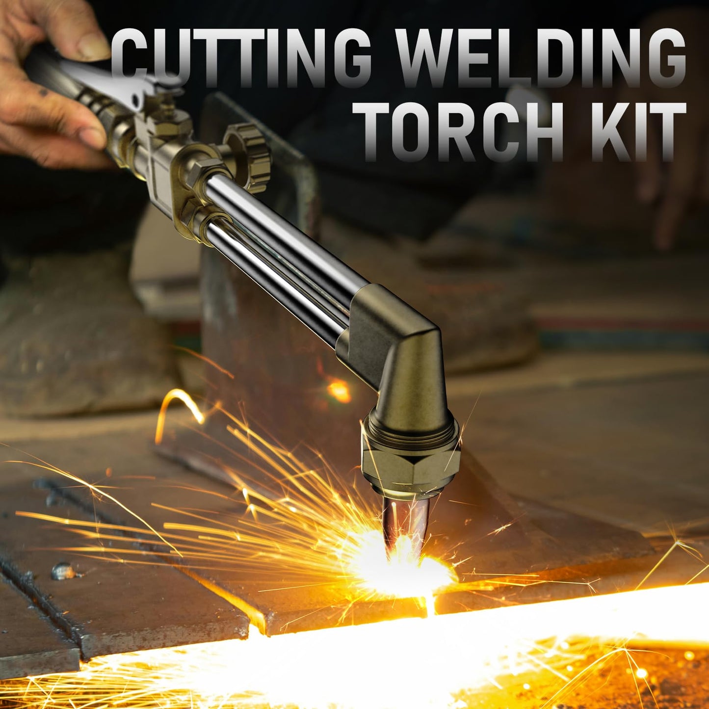 YESWELDER Oxygen & Acetylene Torch Kit, Welding Cutting Torch Kit, Gas Cutting Torch with Regulator Nozzles Hose Goggles