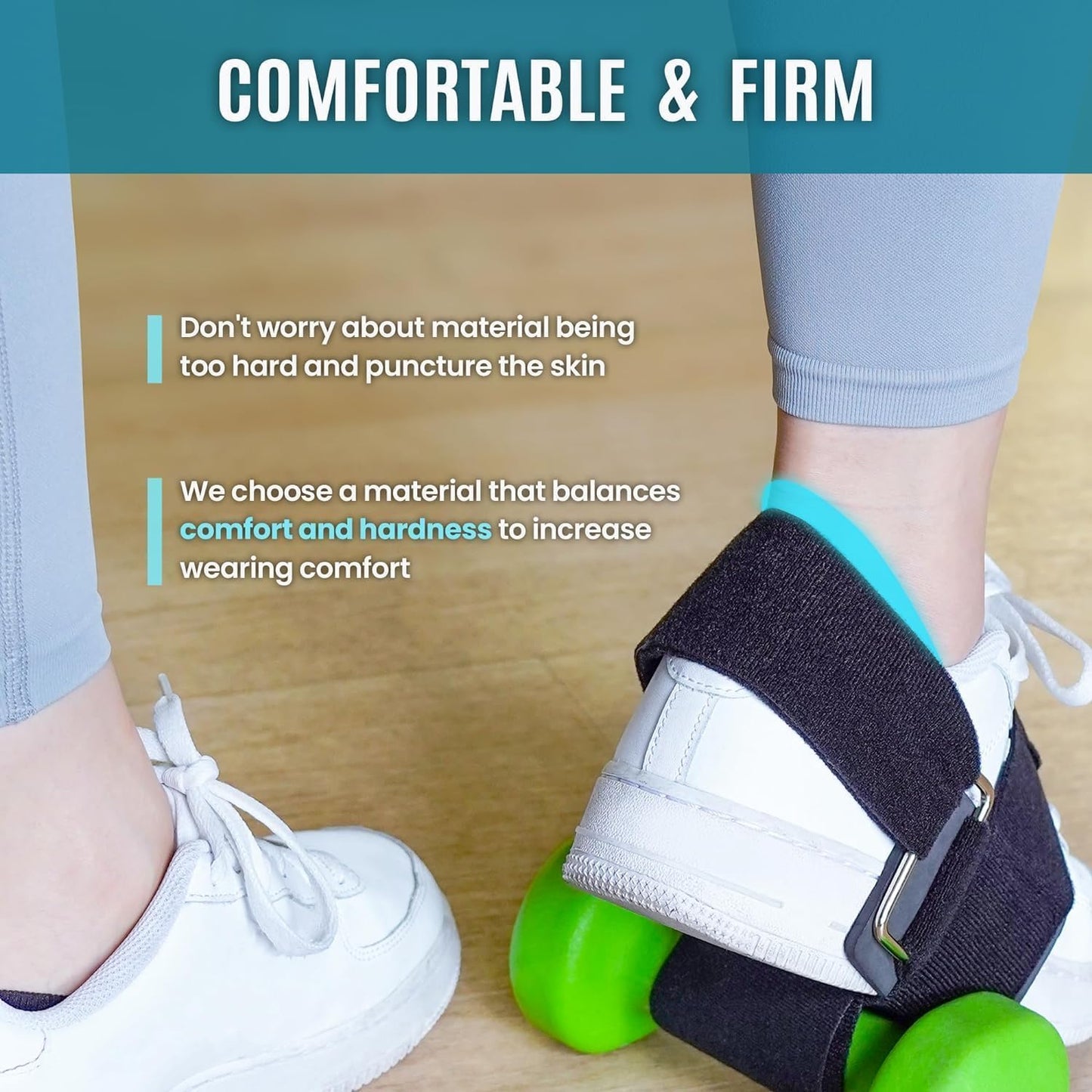 Dumbbell Foot Attachment for Leg Workout, Dumbbell Attachment Straps, Tibialis Trainer, Ankle Straps for Dumbbells, Dumbbells Foot Strap for Weight Lifting,Shin Splint,Hamstring Curls,Leg extensions