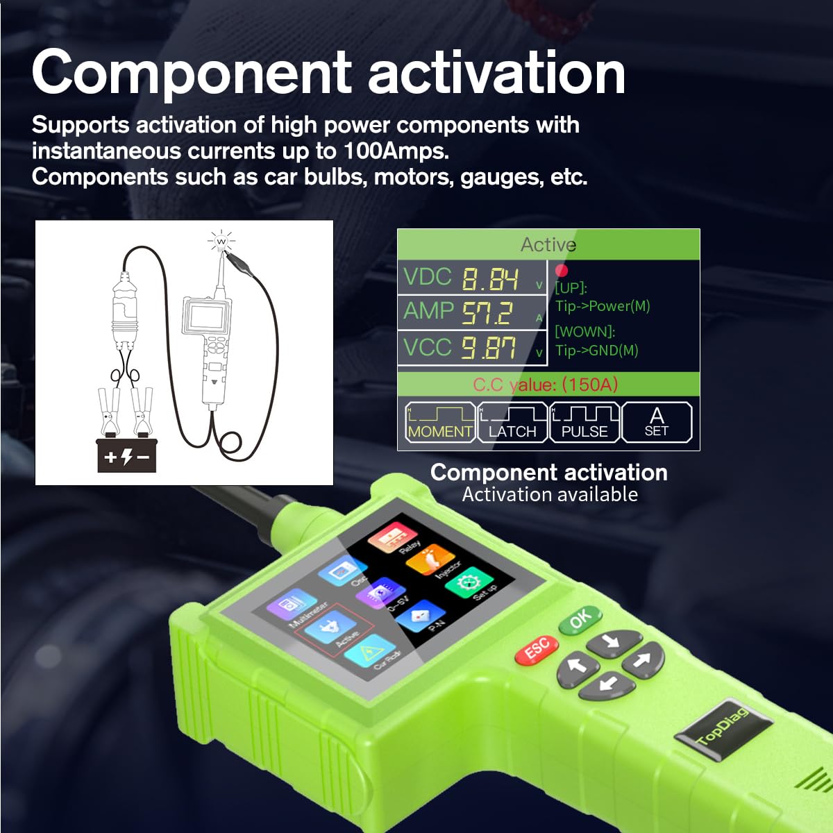 TopDiag P200 Pro Automotive Electric Circuit Tester Power Probe,Supports All Vehicle Electrical Systems(P200 Pro)