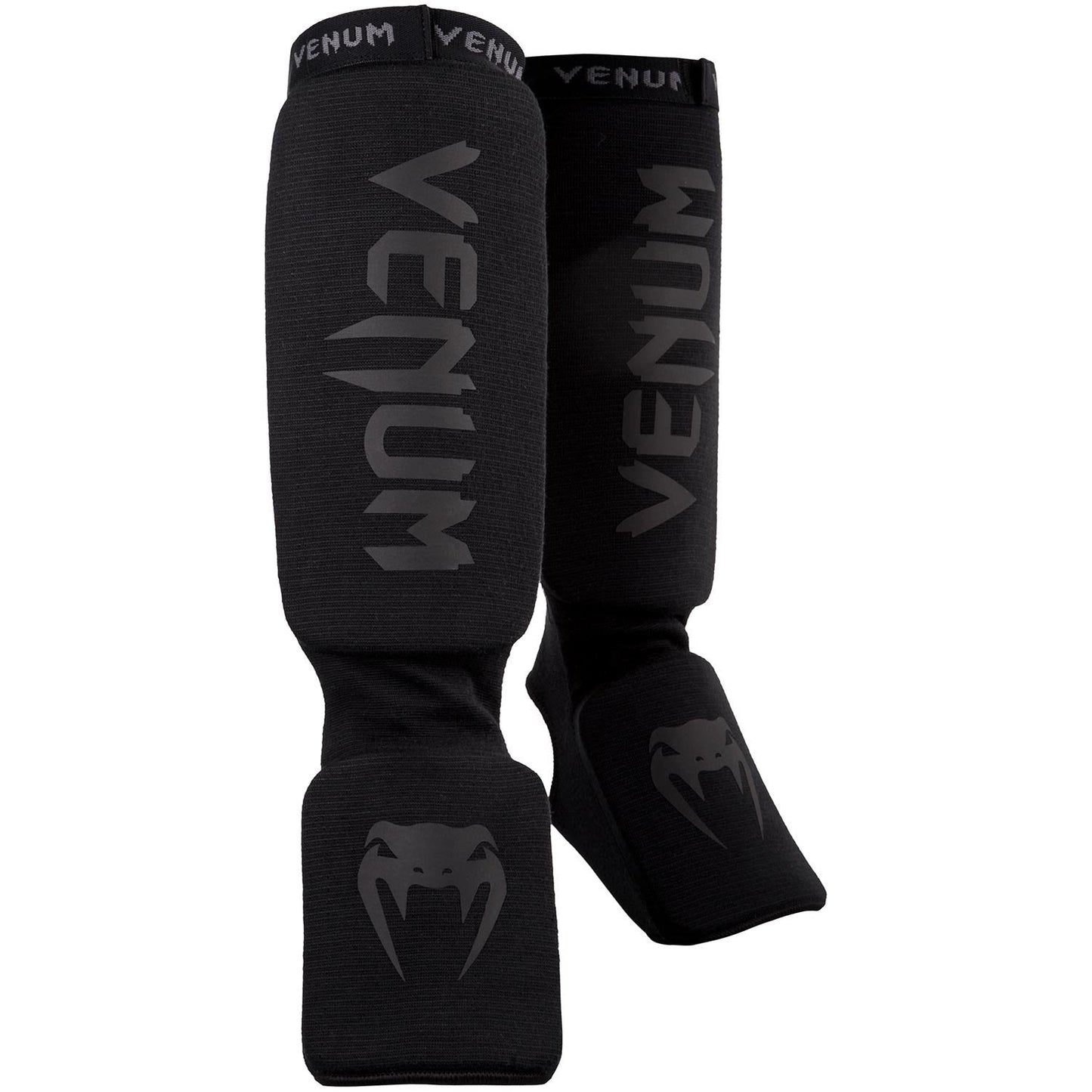 Venum Kontact Shin Guards - Black/Black - L
