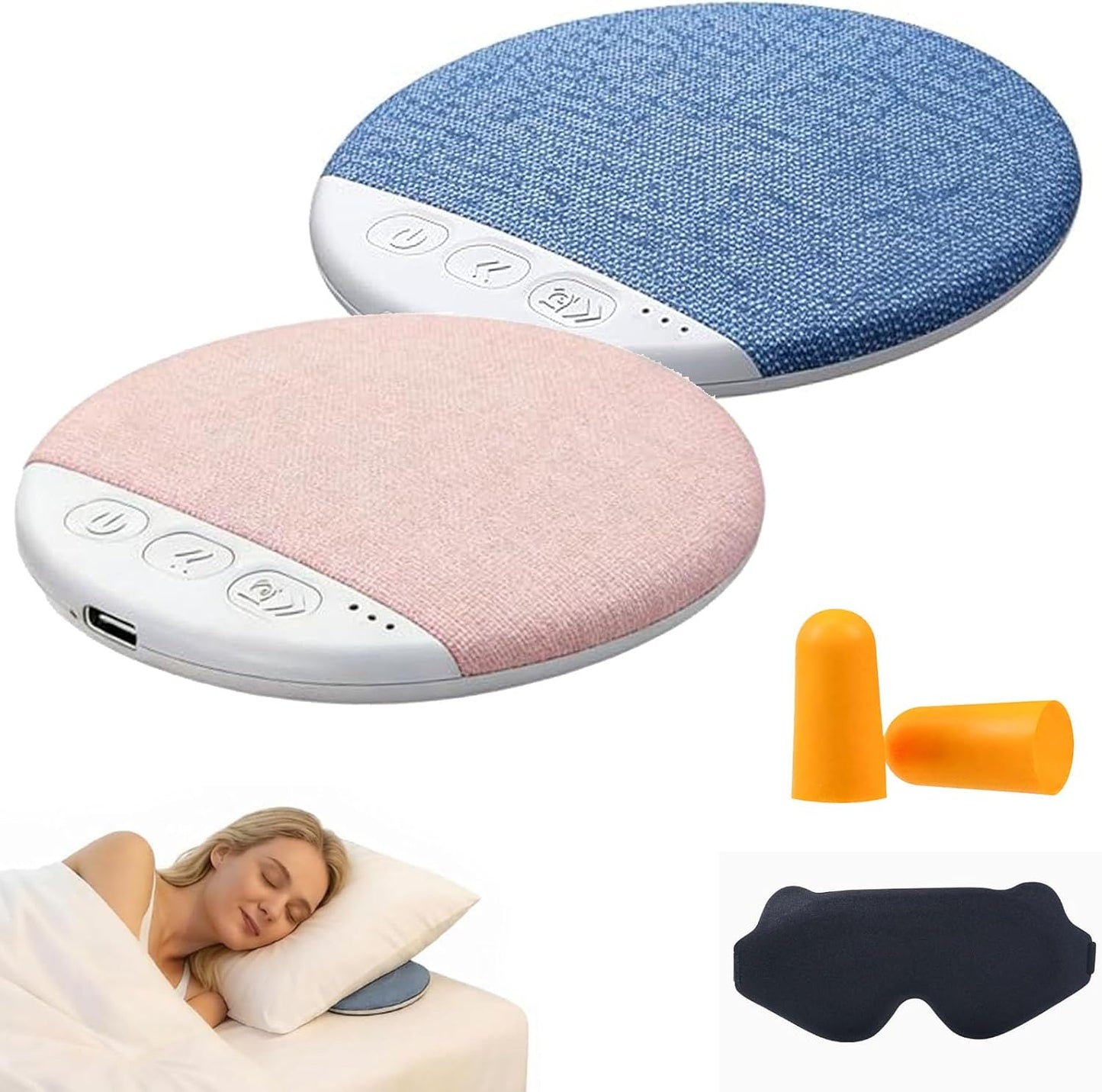 Generic Bluetooth Pillow Speaker for Sleeping, Ultra-Thin Under Pillow Speakers for Sleeping, Mini Portable Wireless