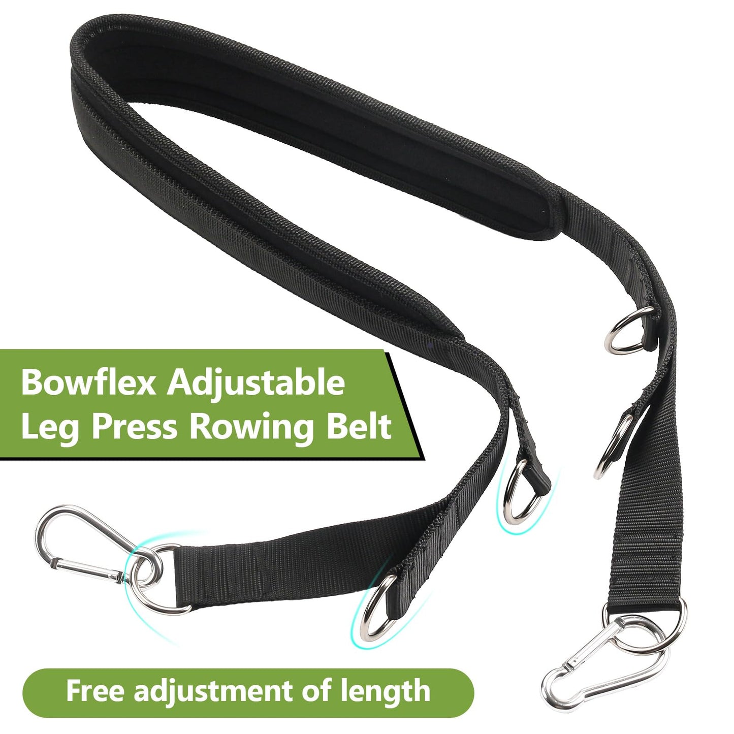 Adjustable Leg Press Rowing Belt Strap for Bowflex Pr1000 & Most Home Gym Leg Attachment Replacement