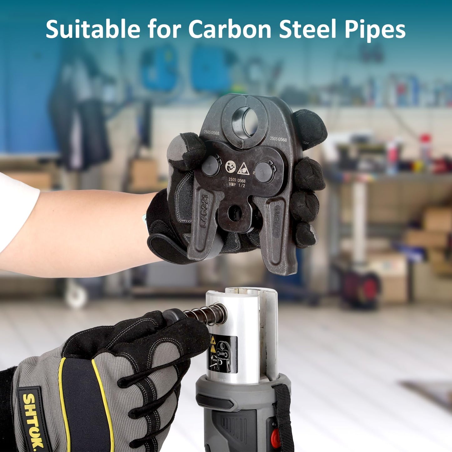 ZUPPER 3PCS Press Jaws Kit with 1/2" to 1" for Carbon Steel Pipes Compatible with Standard Press Tools Hydraulic Pressing Tools