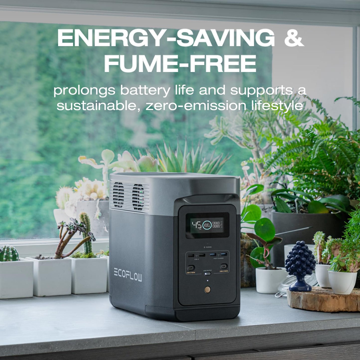 EF ECOFLOW Solar Generator DELTA 2 with 160W Solar Panel, LFP(LiFePO4) Battery, Fast Charging, Portable Power Station for Home Backup Power, Camping & RVs