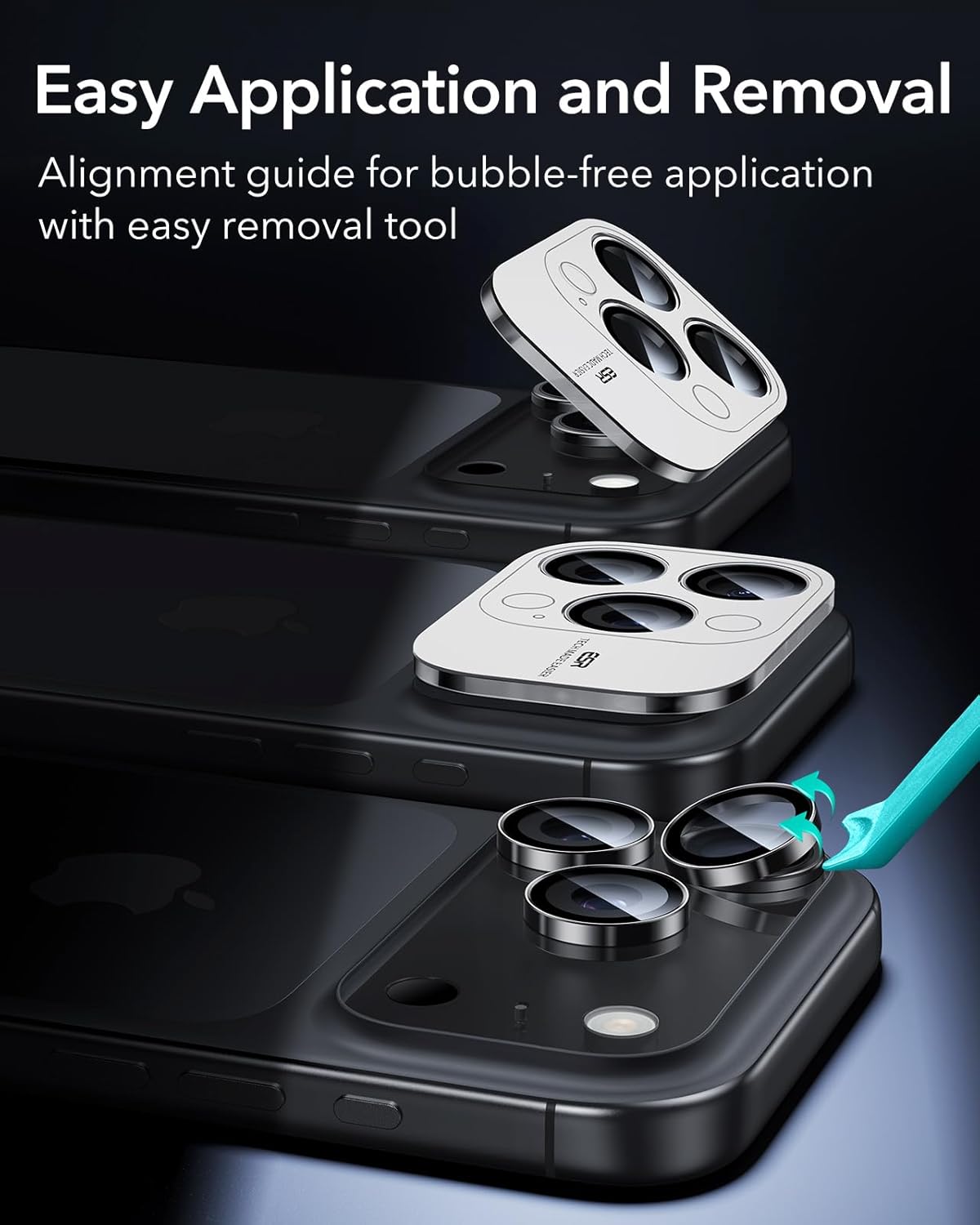 2 Pack 17 17 16 16 15 15 14 14 ESR for iPhone Pro Max/ Pro/ Pro Max/ Pro/ Pro Max/ Pro/ Pro Max/ Pro Camera Lens