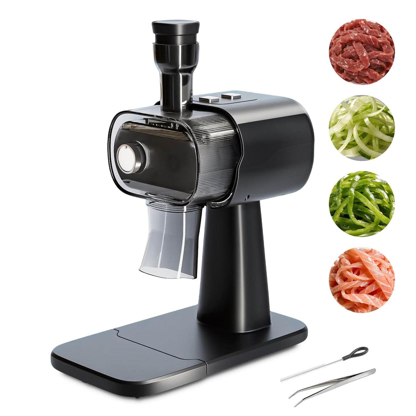 Electric Green Onion Grater, Commercial Spring Onion Cutter, Home Kitchen Shallot Julienne, Stainless Steel Blade Scallion Shredder, Suitable for Chili, Meat, Fish, Green Bean, 2mm
