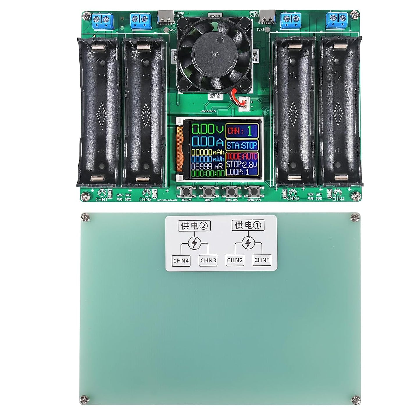 DWEII 1pcs 18650 18650 (4 Lithium Battery Capacity Tester Module MAh MWh Digital Battery Power Detector Module Tester