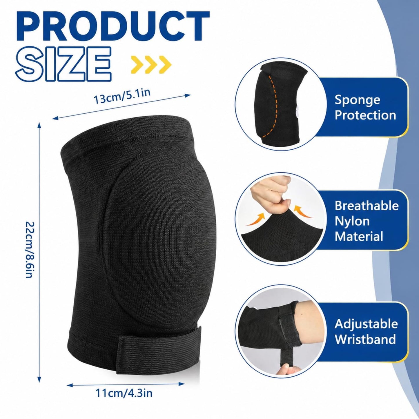 VercanMonth 1 Pairs Muay Thai Elbow Pads and Knee Pads for Muay Thai Kick Boxing Wrestling Basketball Adjustable Protector Avoid Abrasions Bruises Sprains During Training Ensure Safety for Man(XL)