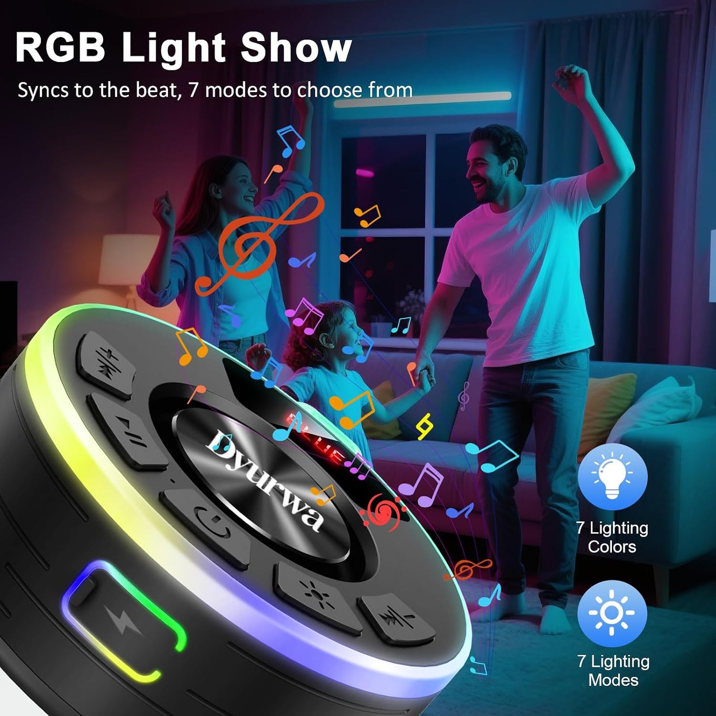 Dyurwa Portable Shower Speaker Loud Clear Sound with Suction Cup